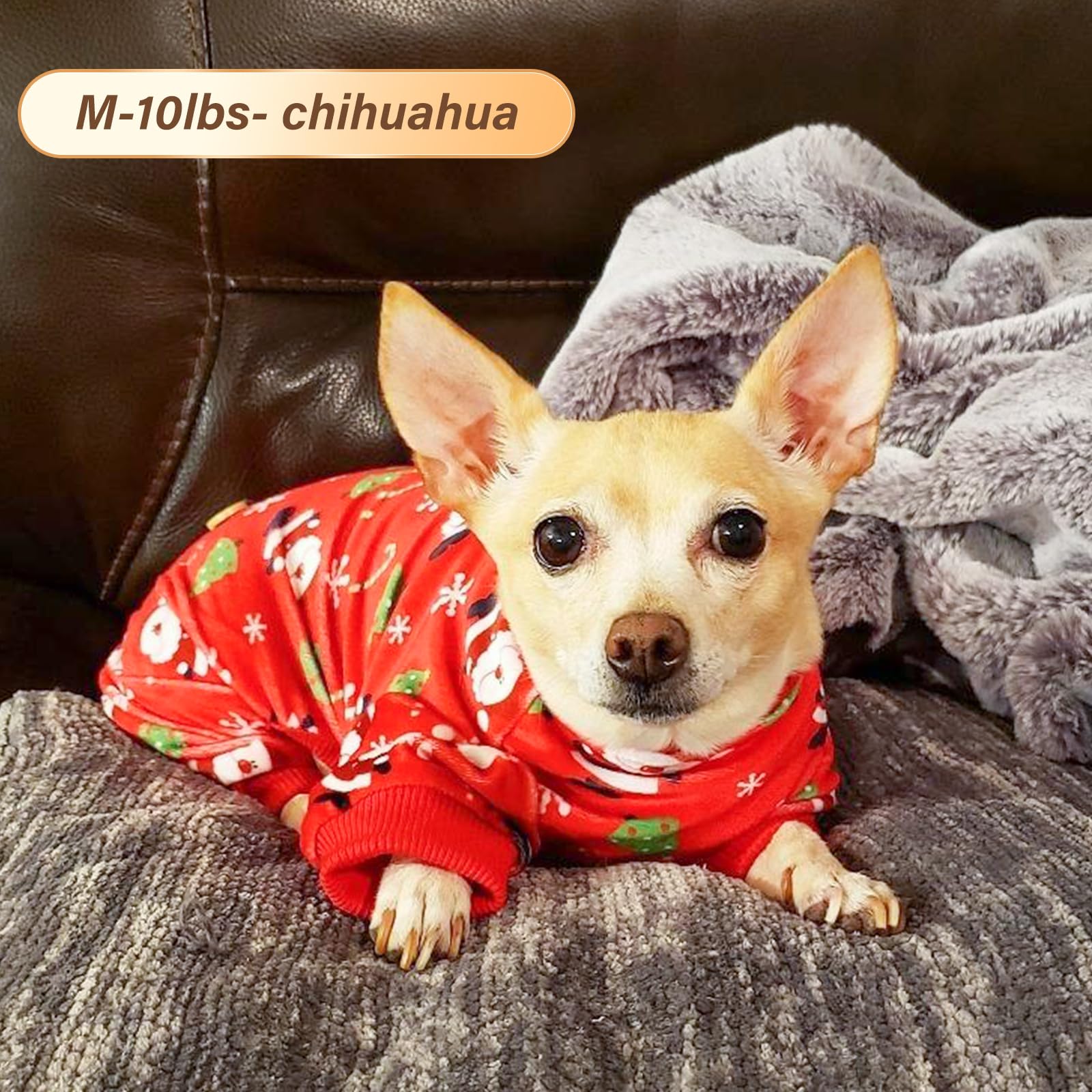 Kyeese Christmas Dog Pajamas Santa Claus Dog Pjs For Small Dogs Holiday Dogs Onesie Cat Pajamas Pet Christmas Outfit