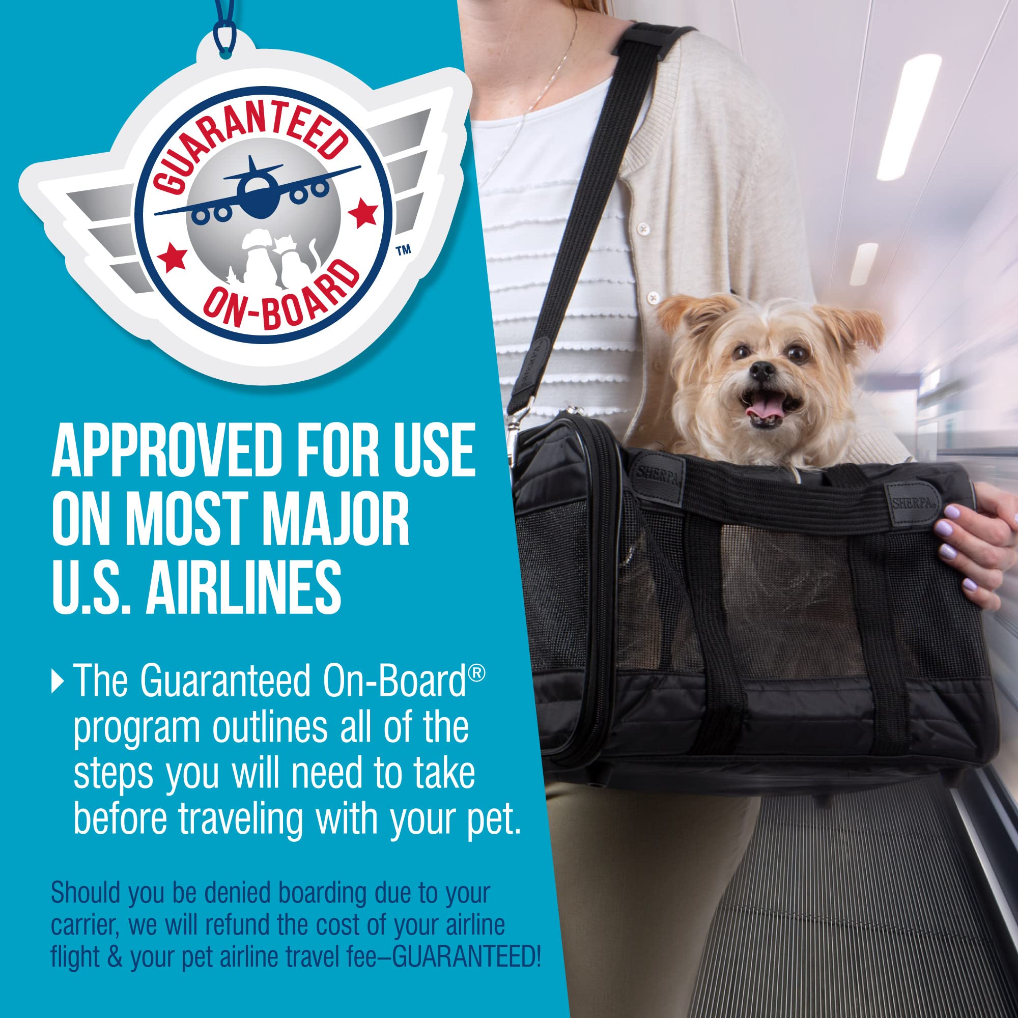 Sherpa Original Deluxe Pet Carrier, Small, Black