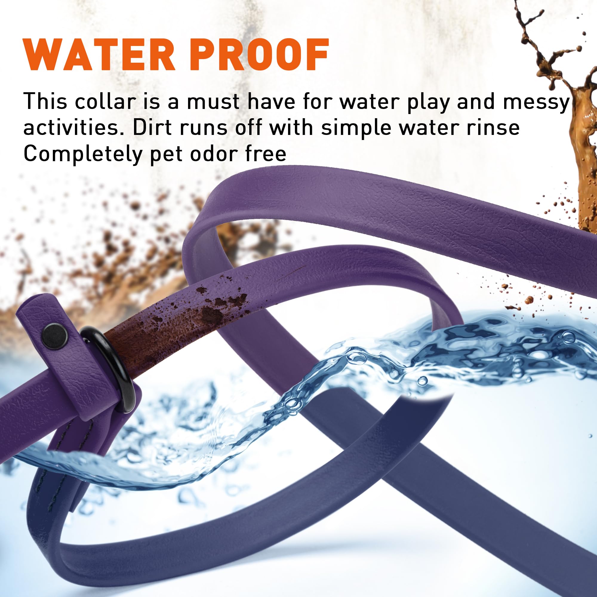 Dogline Biothane Slip Dog Leash - For Small, Medium And Large Dogs - Odor Free Slip Lead, Heavy Duty And Durable Material Kennel Lead - Violet Purple - 5Ft L X 3/8In W