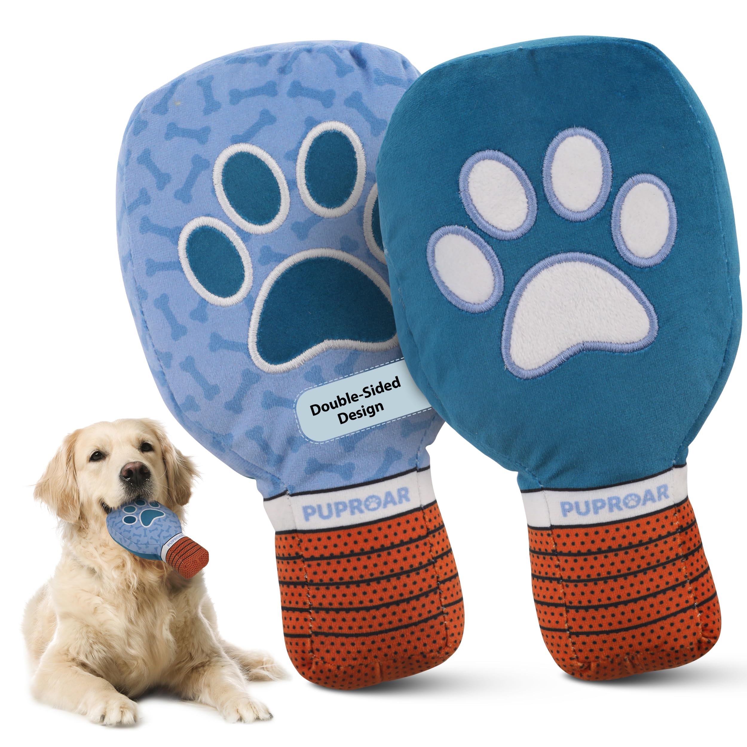 PUPROAR Pickleball Dog Toy - Valentines Day& Birthday Dog Toy Present & Pickleball Gift, Plush Pickle Ball Paddle with Interacti