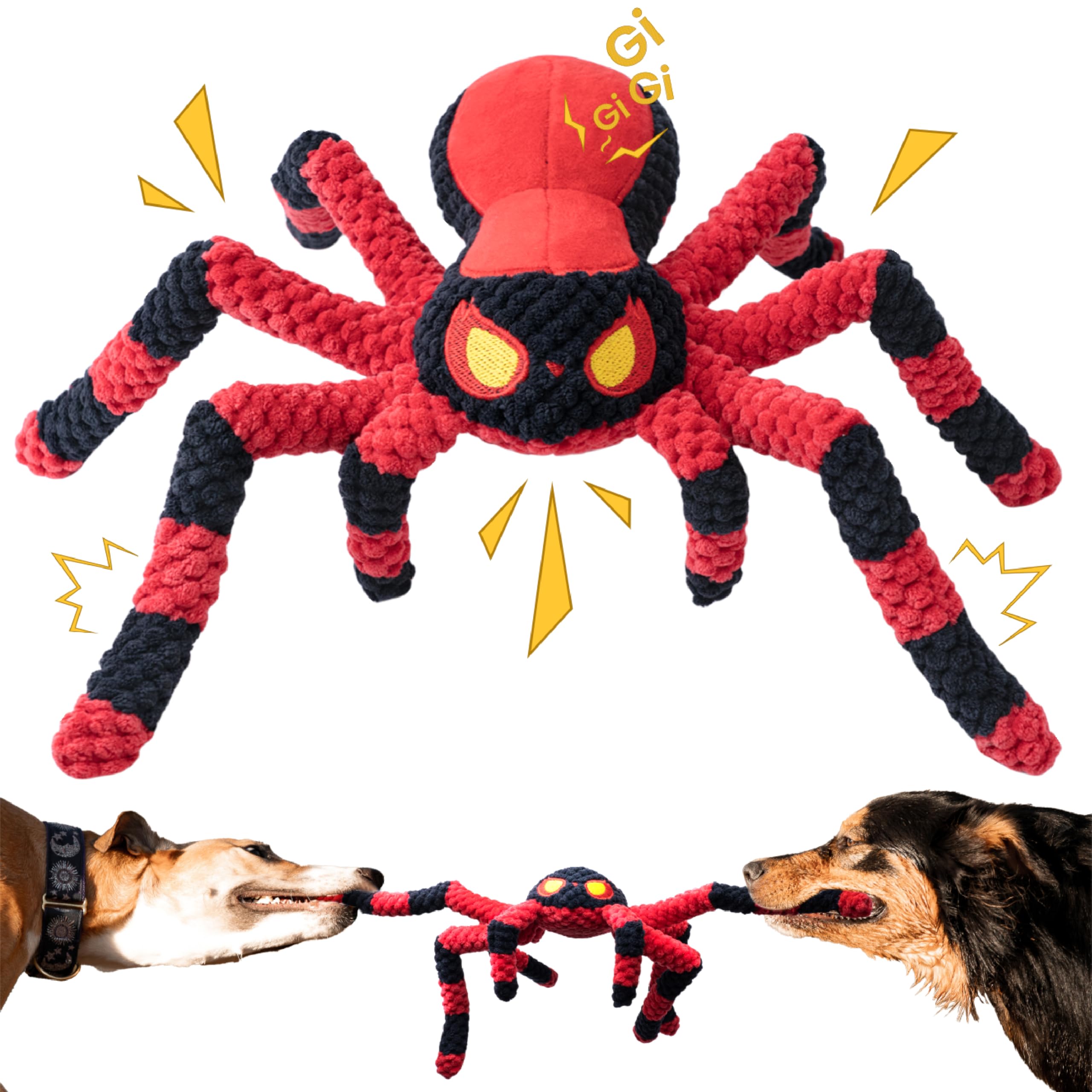 Legend Sandy Large Dog Toys To Keep Them Busy, Interactive Dog Toys, Squeaky Crinkle Tug Of Warpuppy Toy