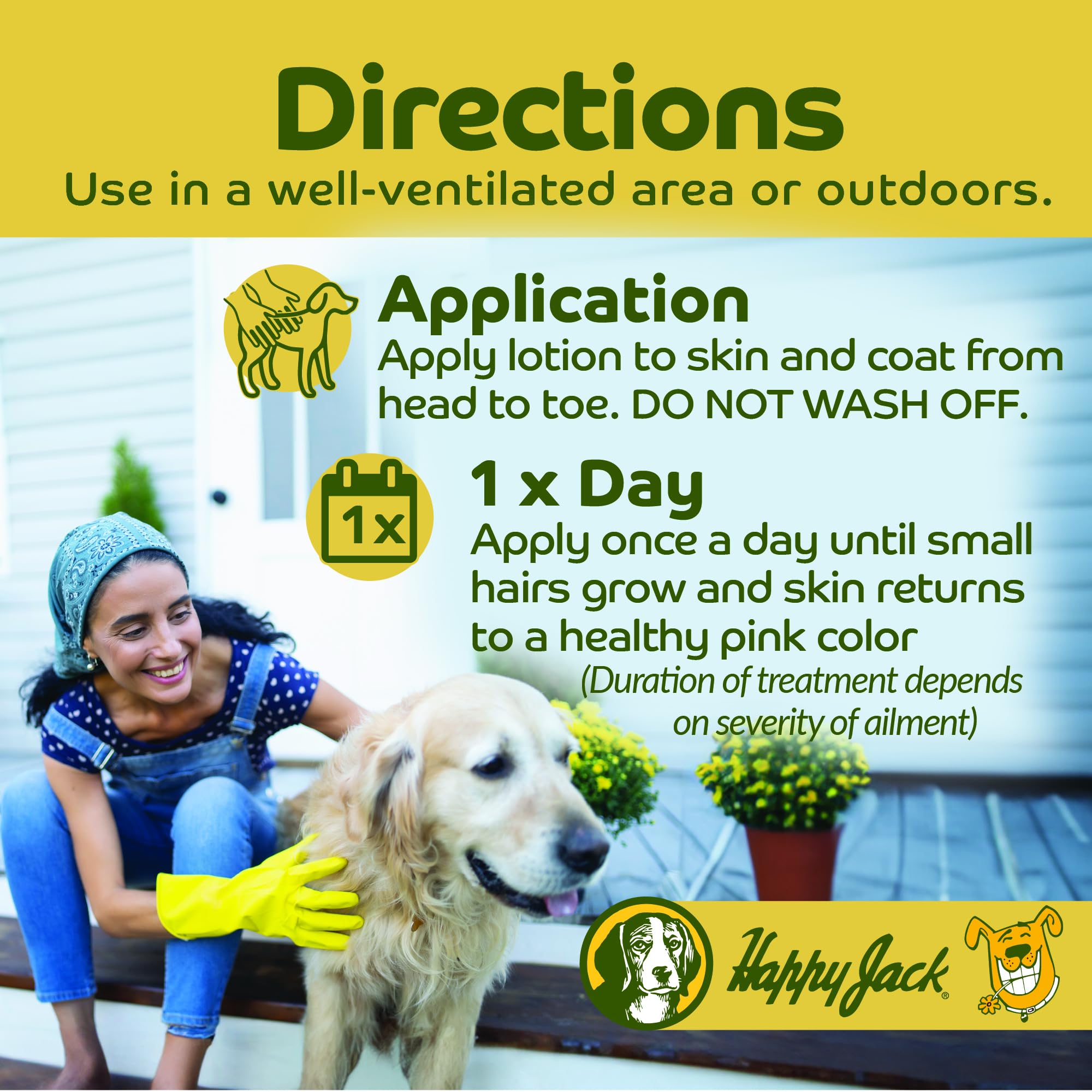 HAPPY JACK Mange Medicine for Dogs & Horses - Soothing Itch Relief for Severe Mange, Allergies & Skin Irritation (8 oz)