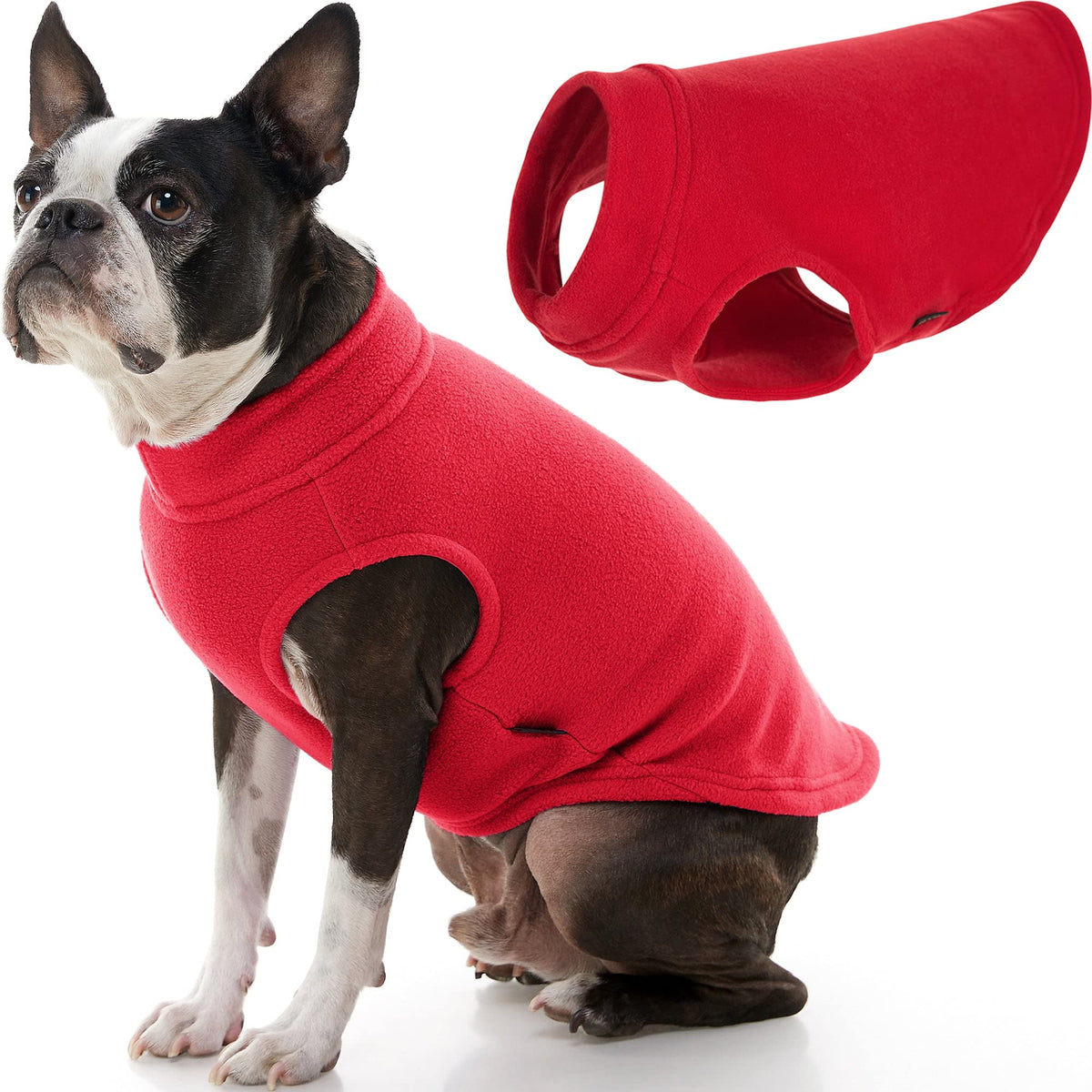 Gooby Stretch Fleece Vest Dog Sweater - Red, X-Large - Warm Pullover Fleece Dog Jacket - Winter Dog Clothes For Small Dogs Boy Or Girl - Dog Sweaters For Small Dogs To Dog Sweaters For Large Dogs