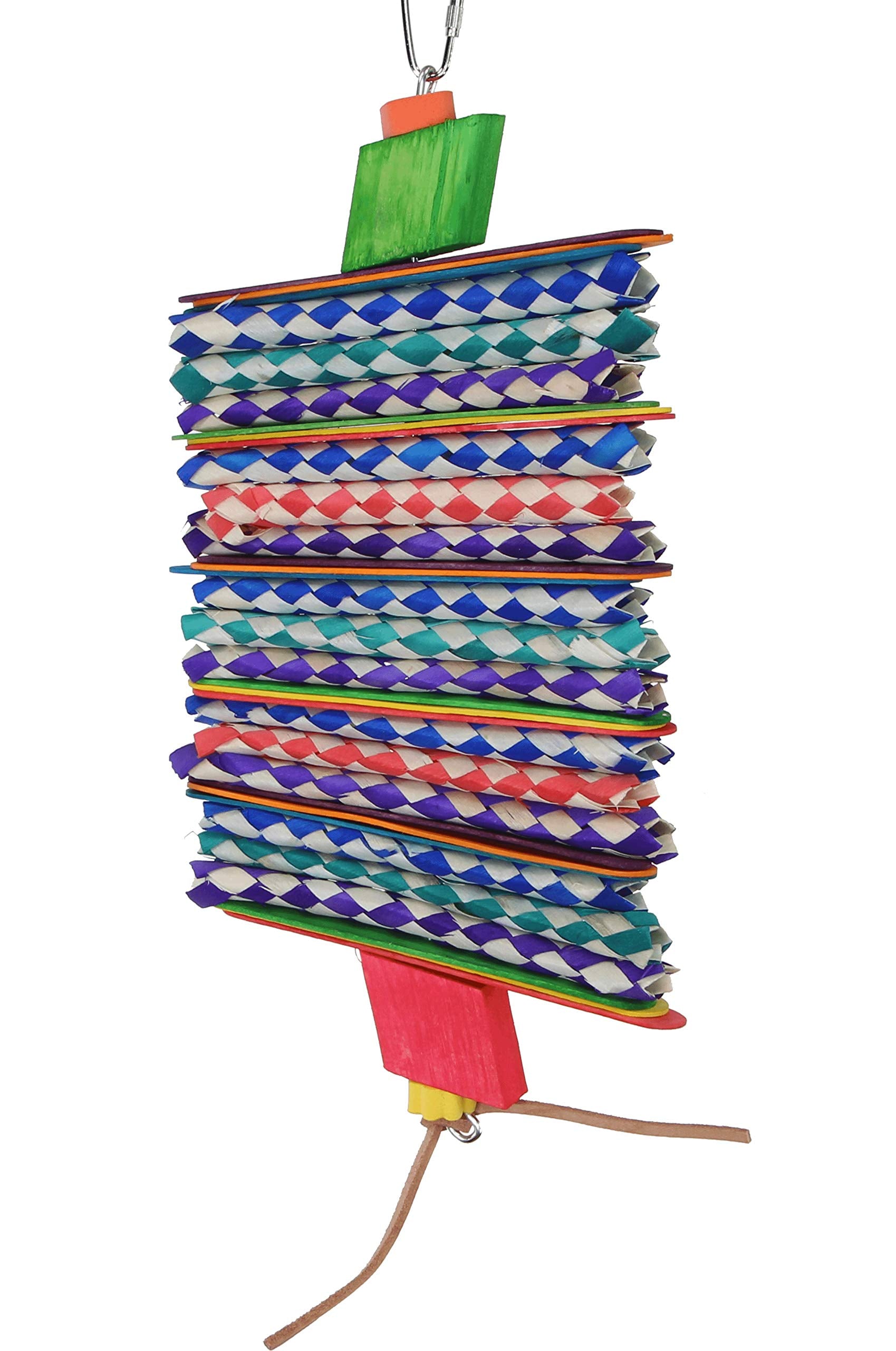 Bonka Bird Toys 1078 Big Step Shredder 10' X 6', Parrot Chew Forage Cage Toy, African Grey, Conure, Amazon, And Similar