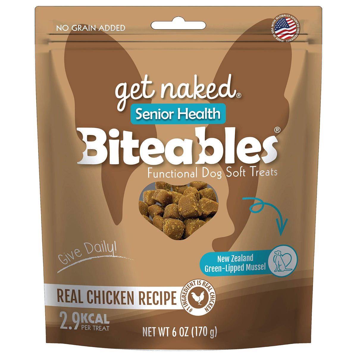 Get Naked Biteables Senior Health Soft Treats For Dogs, 6Oz 1 Pouch