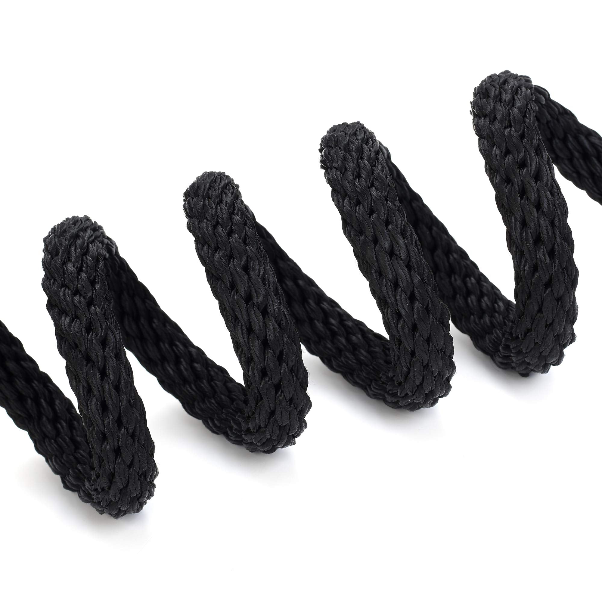 Mile High Life Slip Leads For Dogs | Heavy Duty Dog Training Leash | 5 Feet No Pull Slip Leashes W Leather Tip | Black Rope Lead For Dogs Outside