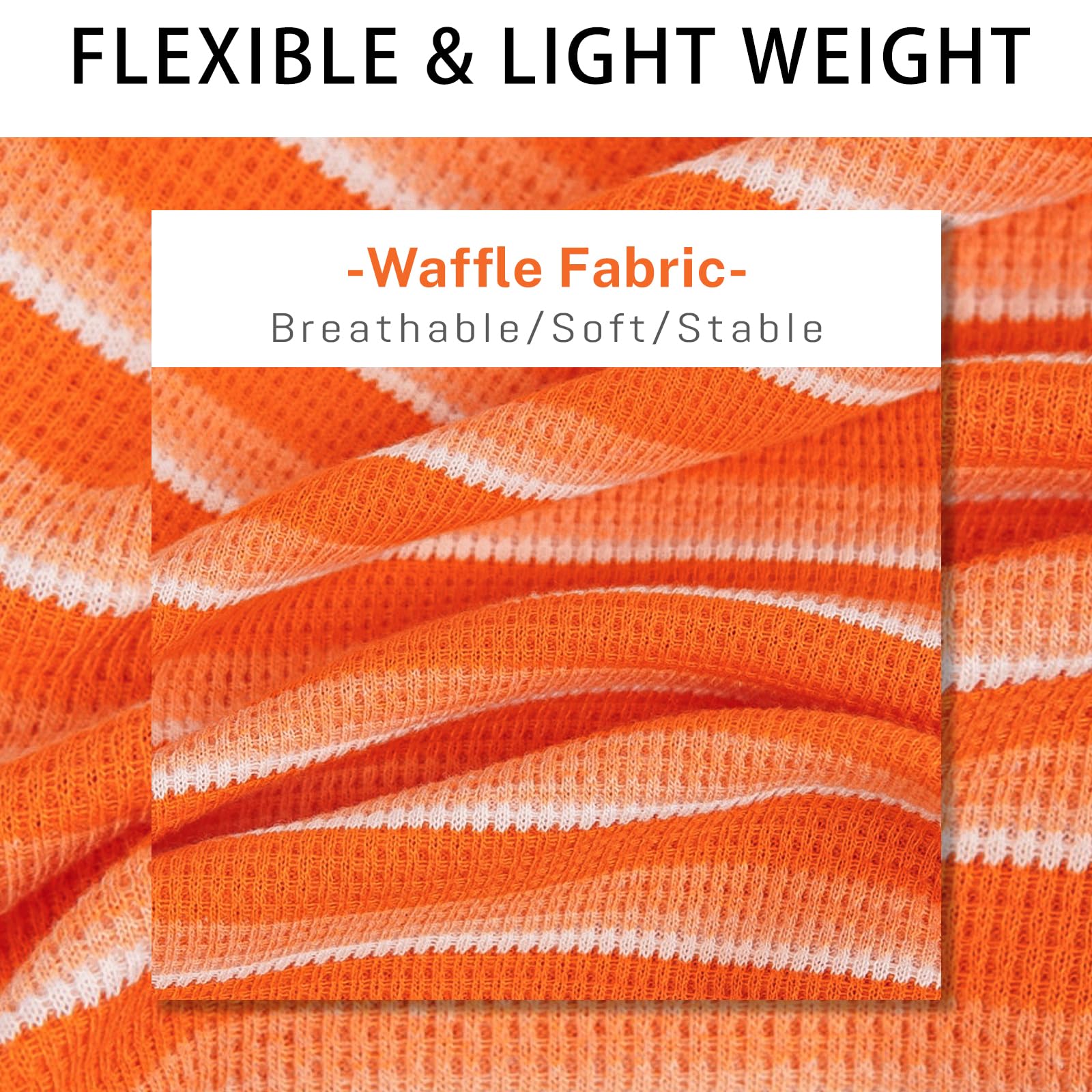 Kyeese 2Pack Waffle Dog Shirts For Small Dogs Stretchy T-Shirts Lightweight Tank Top Sleeveless Striped Shirt Vest Breathable Ca