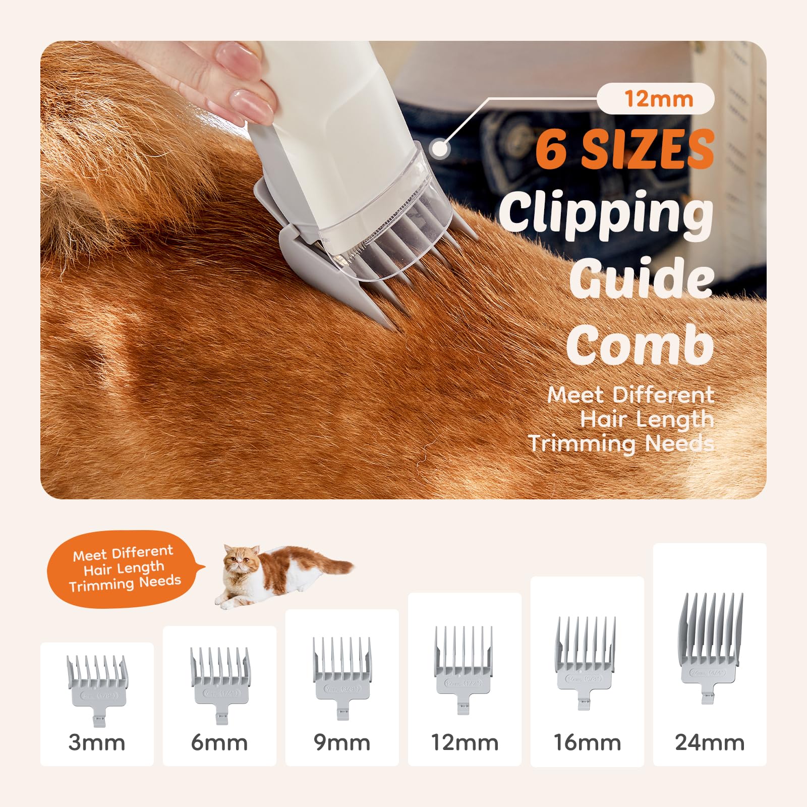 Sweetcrispy Pet Grooming Vacuum Kit, Professional Dog Grooming Clippers With 2.5L Cup, 3 Suction Modes, Cordless Clippers, 5 Gro