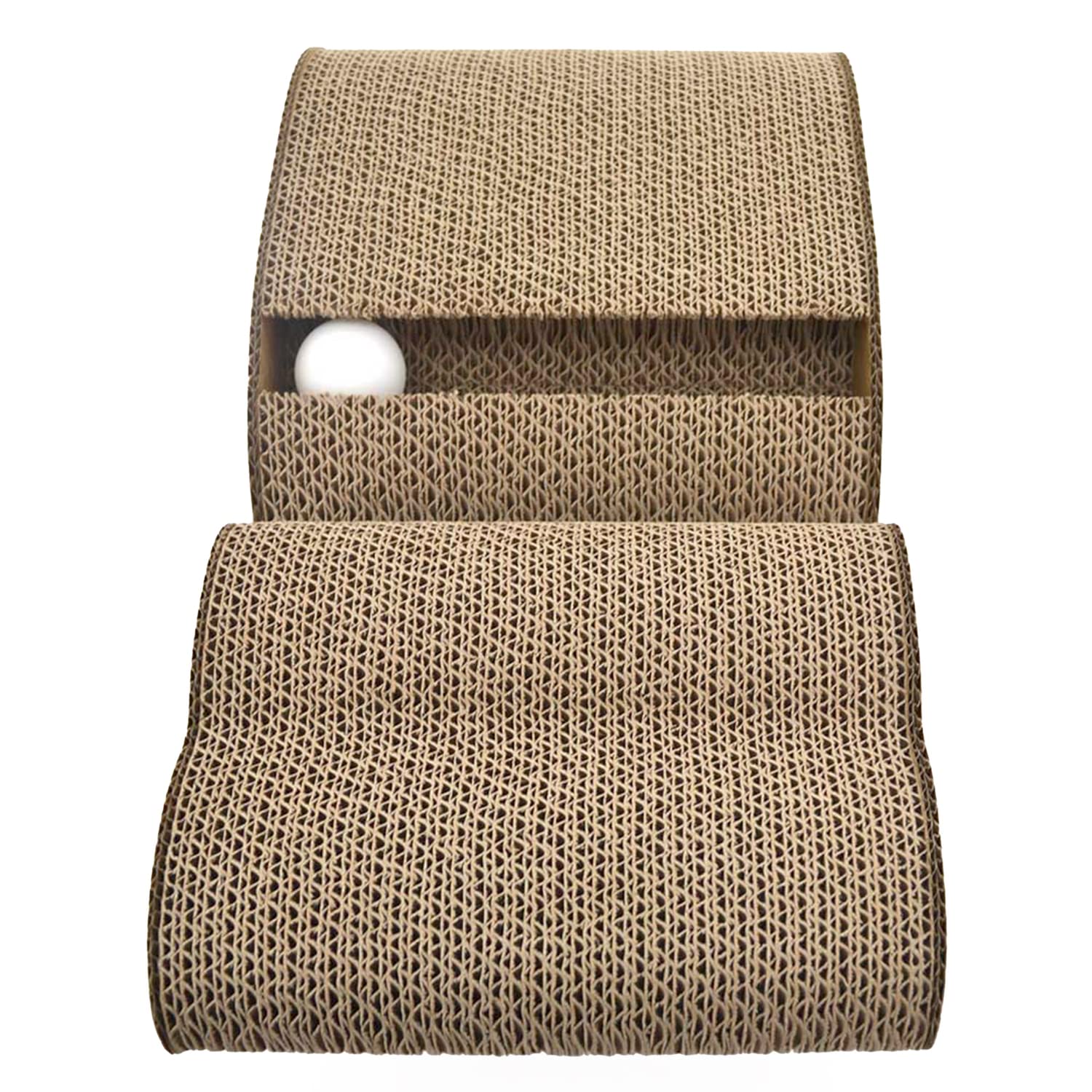 Best Pet Supplies Corrugated Cardboard Cat Scratcher Refill Pads, Lounger, And Fun Interactive Scratching Boards, Claw Safe, Dur
