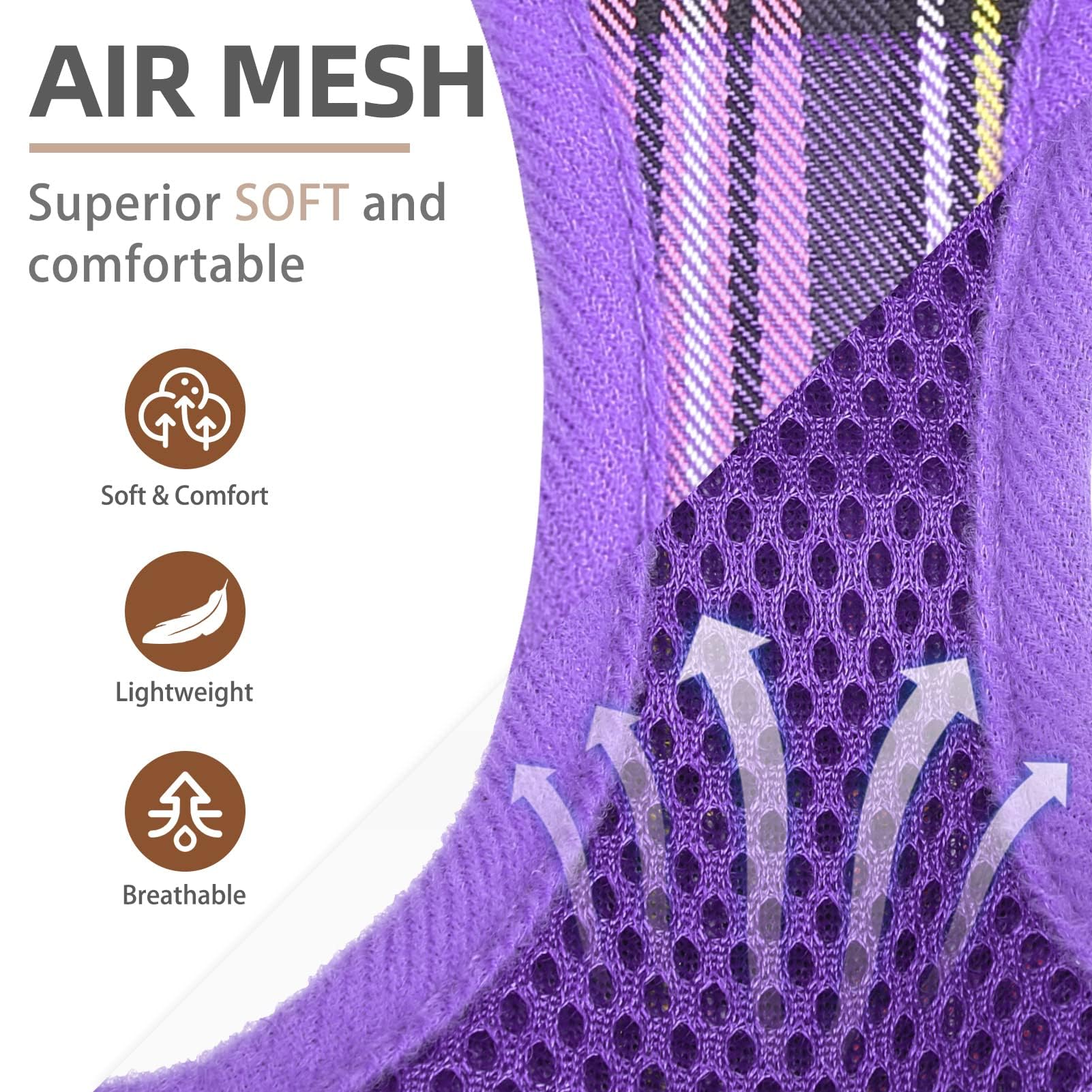 Pupteck Adjustable Dog Harness Collar And Leash Set Step In No Pull Pet Harness For Small Medium Dogs Puppy And Cats Outdoor Walking Running, Soft Mesh Padded Reflective Vest Harnesses, Purple Xxs