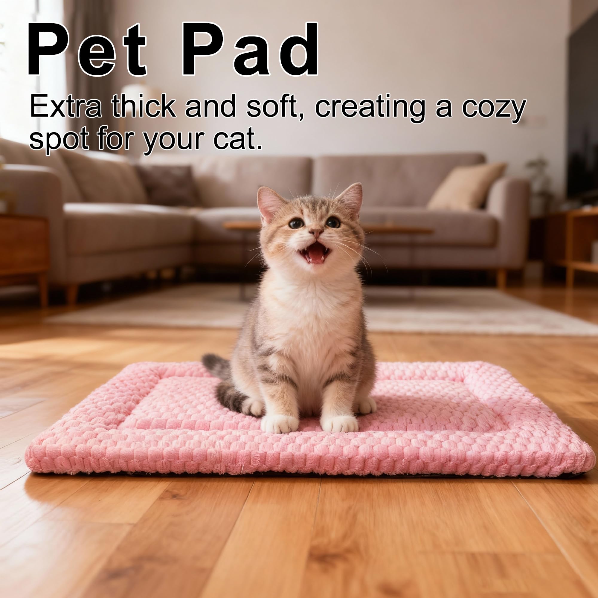 Dog Bed Mat - Soft & Comfortable Dog Kennel Pad for Crate - Durable Crate Bed & Mat for Dogs & Cats
