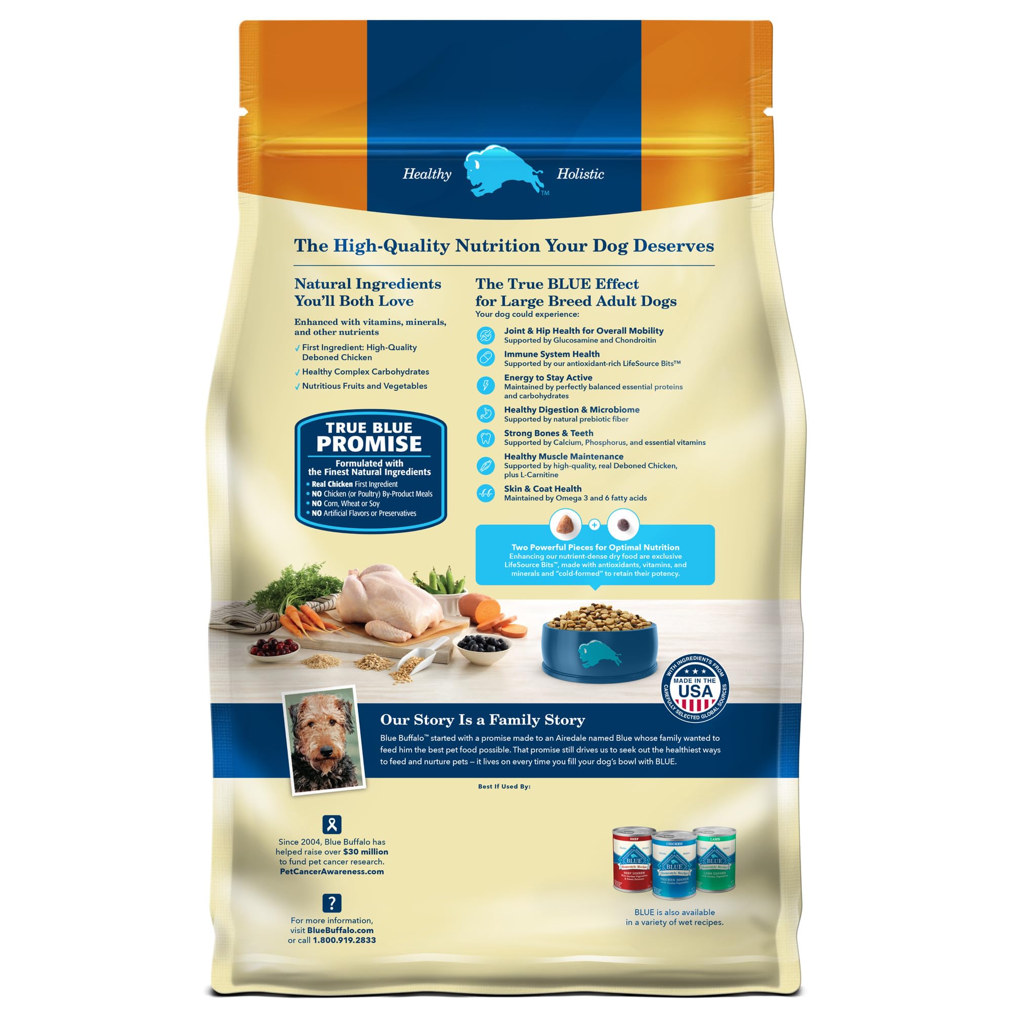 Blue Buffalo Life Protection Formula Large Breed Senior Dry Dog Food, Promotes Joint Health and Immunity, Made with Natural Ingr