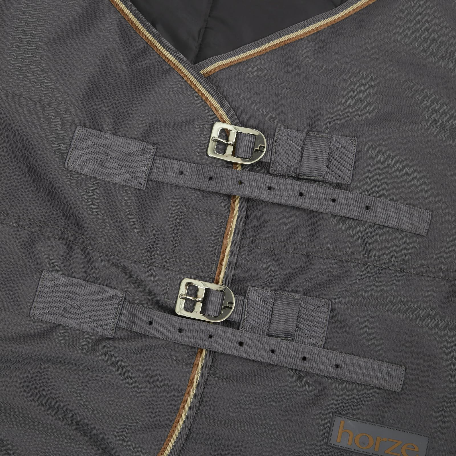 HORZE Glasgow Lightweight Waterproof Horse Turnout Blanket (100g Fill) - Blackened Pearl - 81 in