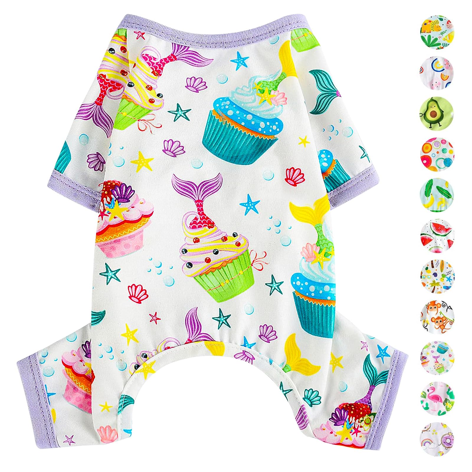 Dog Pajamas Summer Fall Dog Clothes for Small Dogs Girl Boy Soft Stretchy Medium Size Pajamas Cute Cake Puppy Pjs Onesies Pet Ju