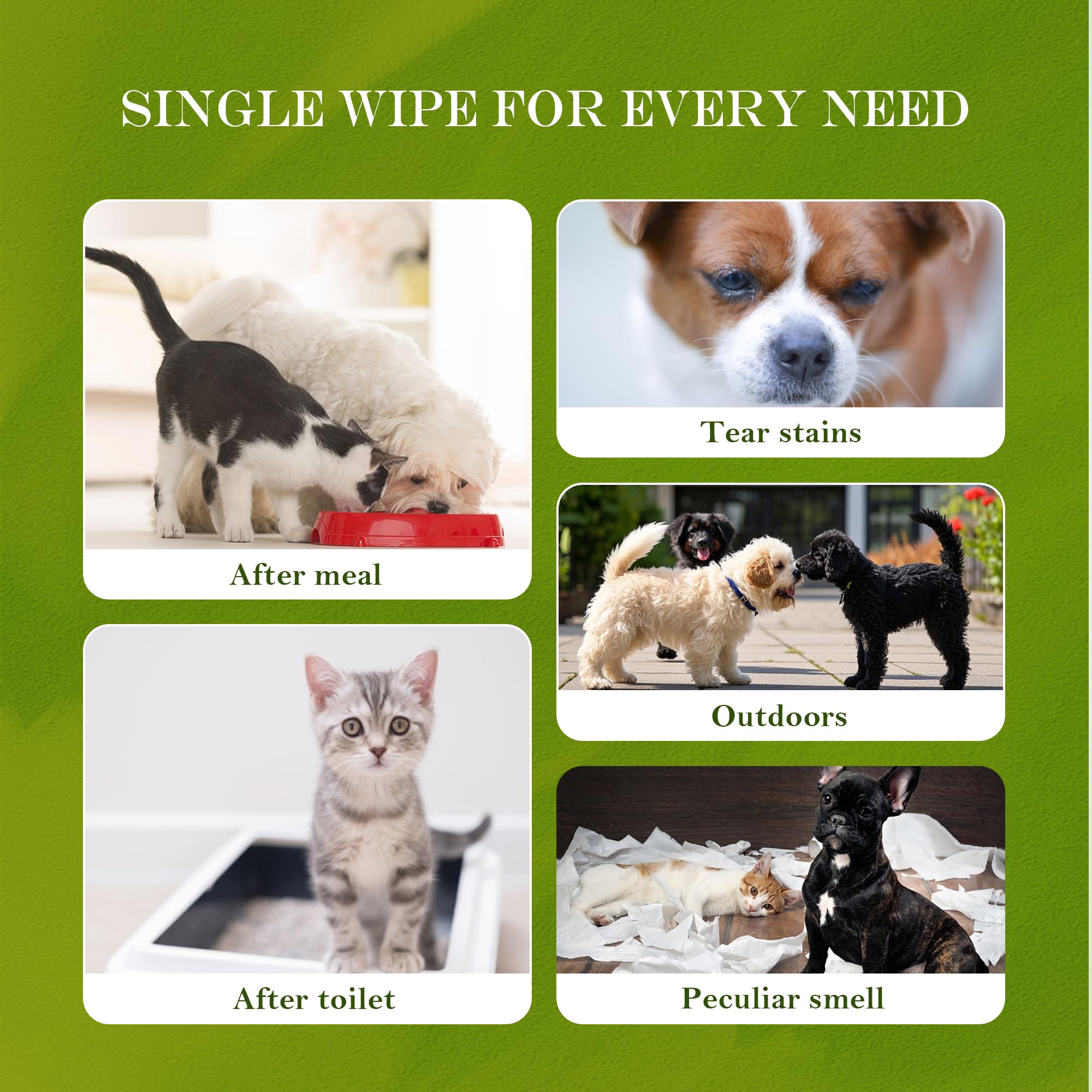 Rixbeo Unscented Hypoallergenic Pet Wipes - Deodorizing Cleaning Wipes For Dogs & Cats, Alcohol-Free & Ph Balanced, Thick & Larg