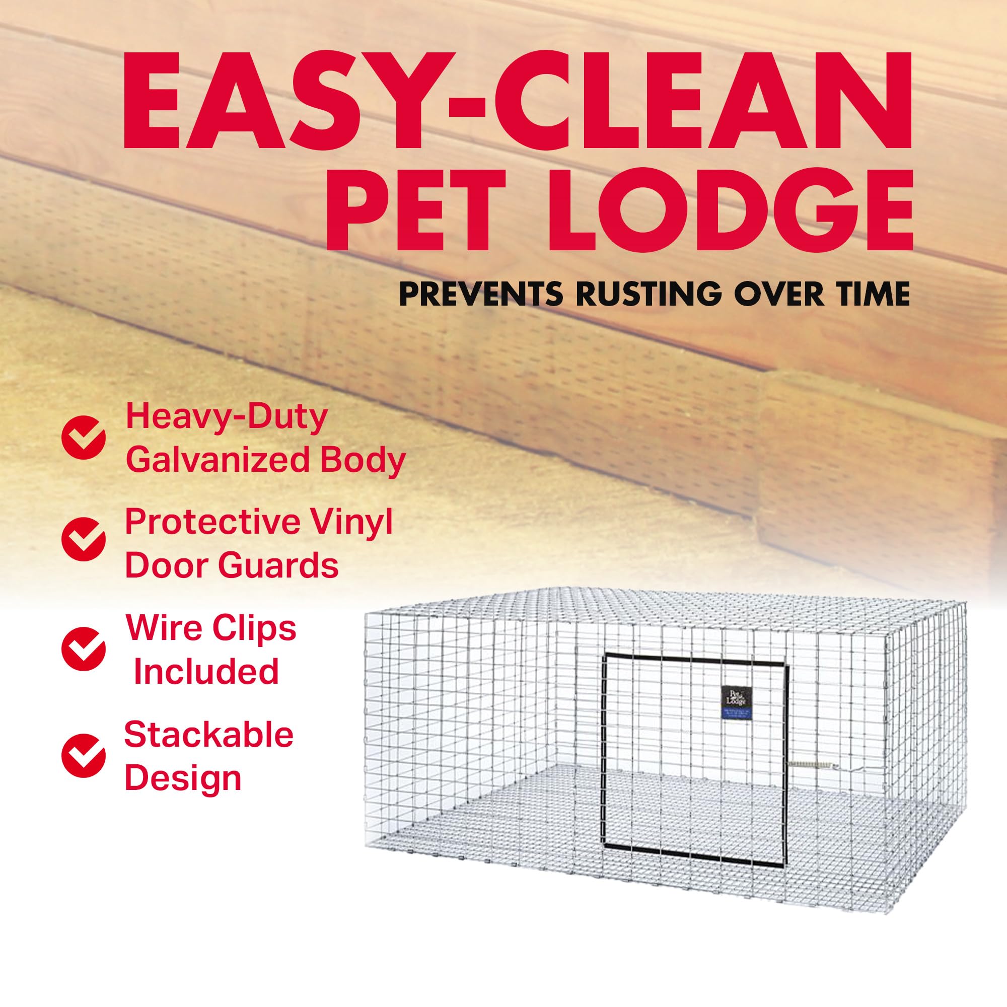 Little Giant Wire Rabbit Hutch - Pet Lodge - Heavy Duty Galvanized Rabbit Home, Easy To Assemble (30'' X 36'') (Item No. Ah3036)