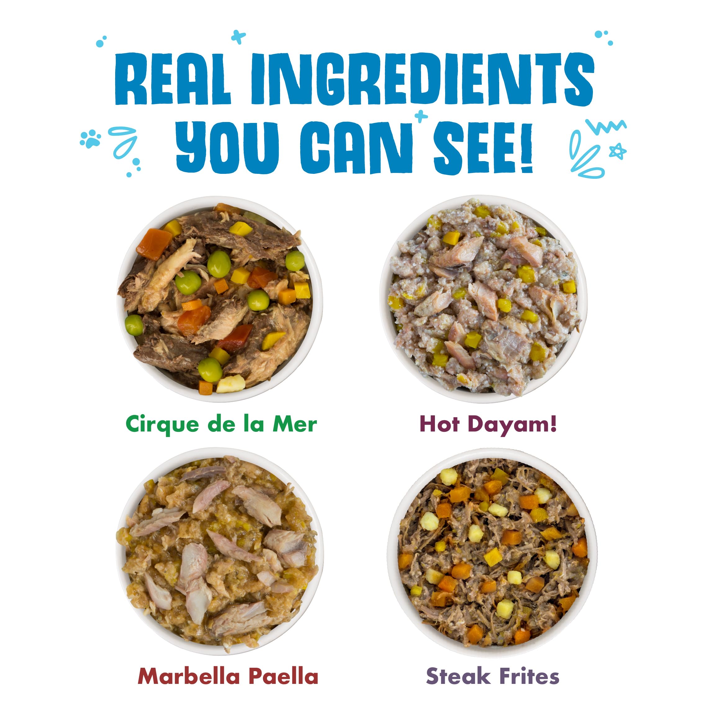 Weruva Classic Dog Food, Chicken Free, Just 4 Me Trial Variety Pack, 5.5oz Can, Pack of 4