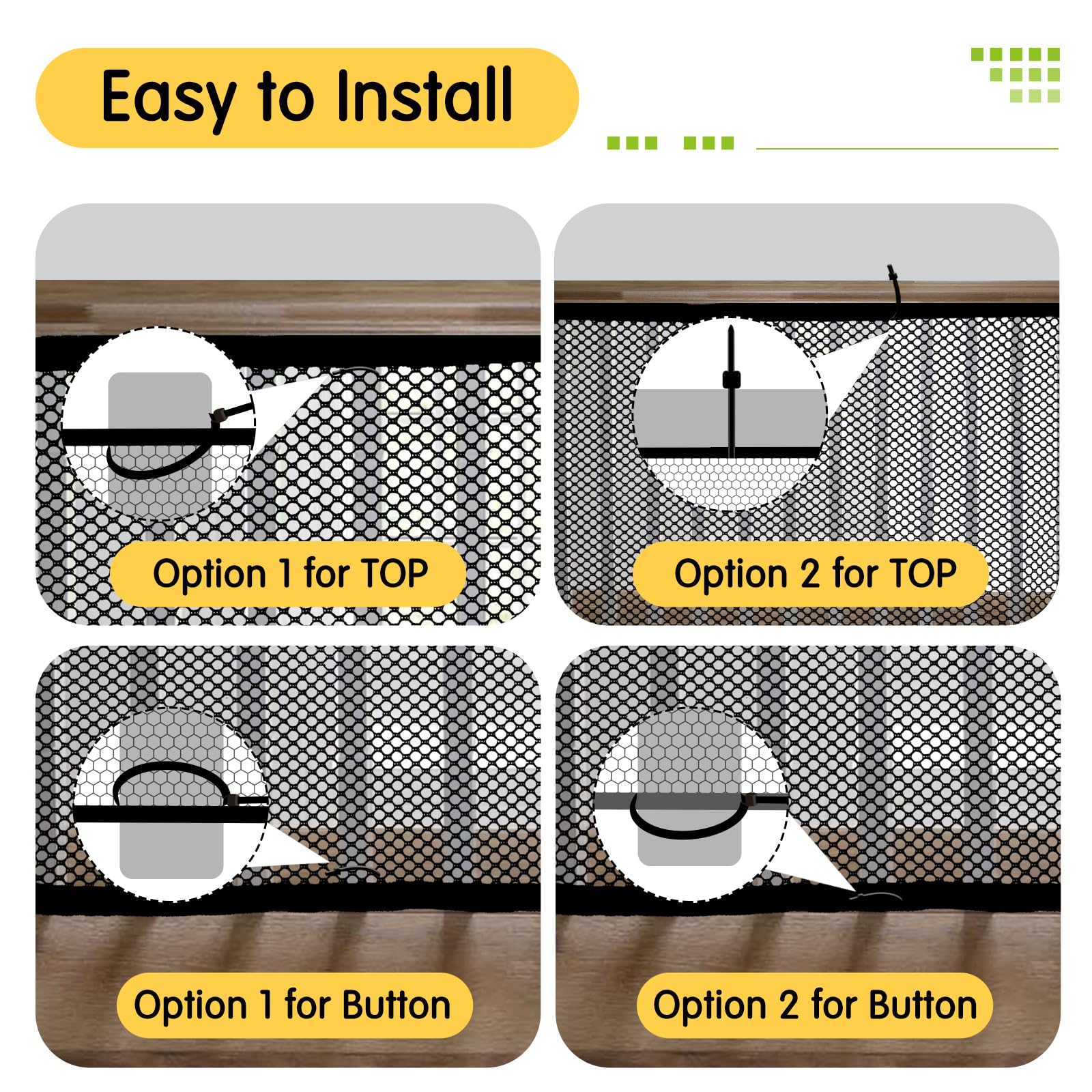 Cupount Banister Guard for Baby- Balcony Safety Netting for Pets - Stair Railing Baby Proof - Baby Gate for Stairs (Black, 120x4