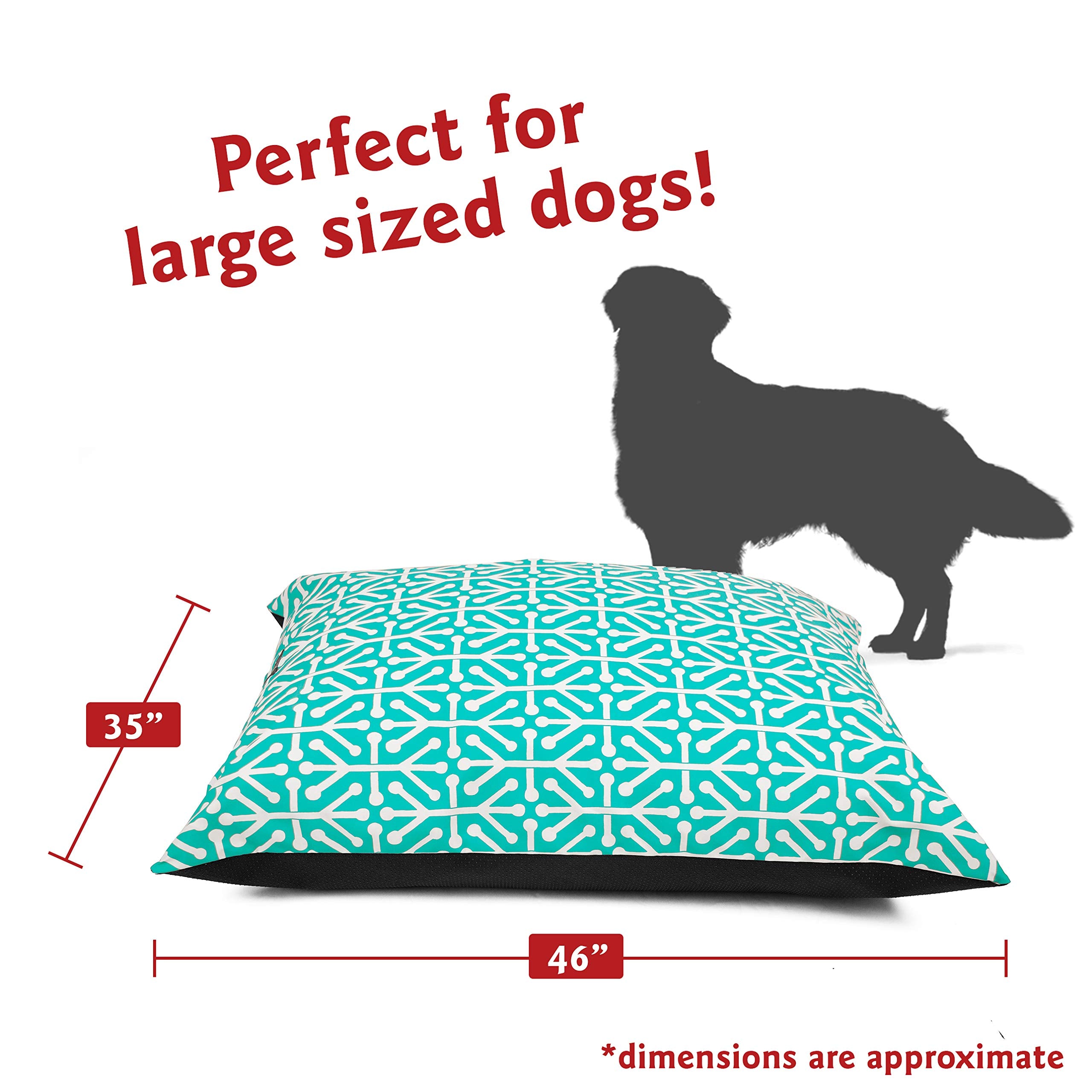 Majestic Pet Washable Rectangle Dog Crate & Kennel Bed - Non Slip, Comfortable - Super Value Pillow Dog Bed - Large Breed (46 X