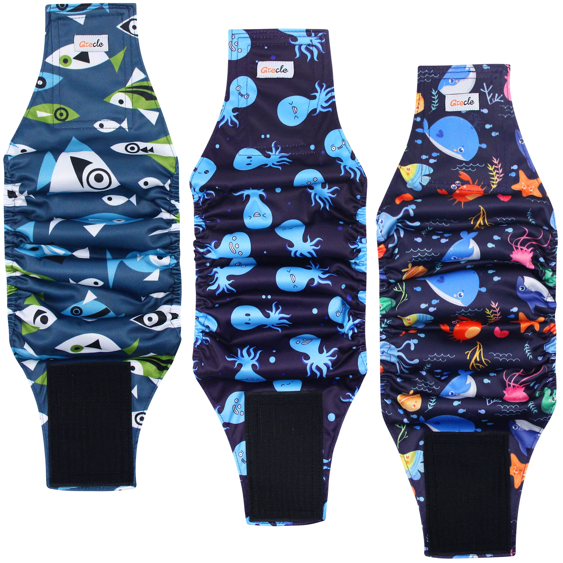 Grecle Premium Male Dog Wraps