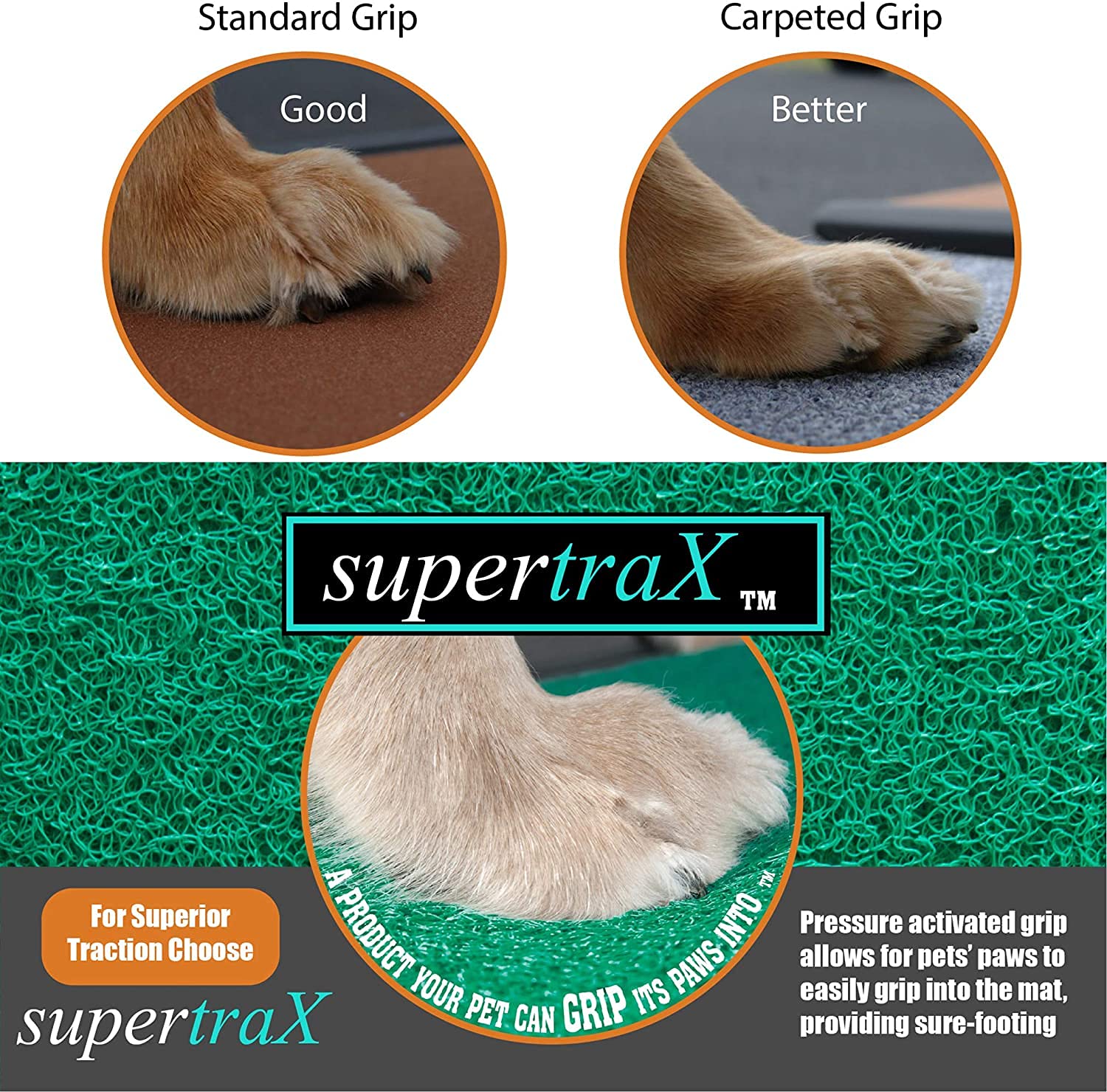 Pet Gear Supertrax Ramps For Dogs And Cats, Maximum Traction Surface, Portable/Easy-Fold (No Tools Required), Built In Handle Fo