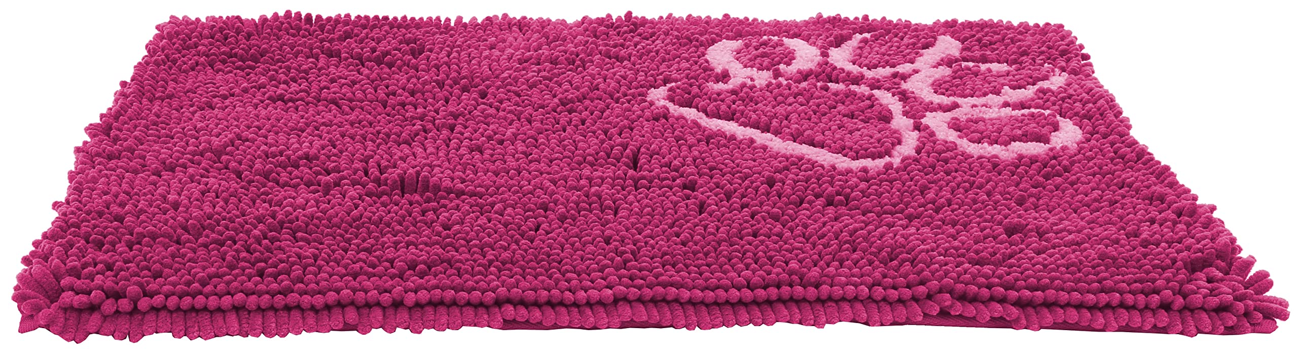 Pet Life Fuzzy Quick-Drying Anti-Skid and Machine Washable Dog Mat, Pink