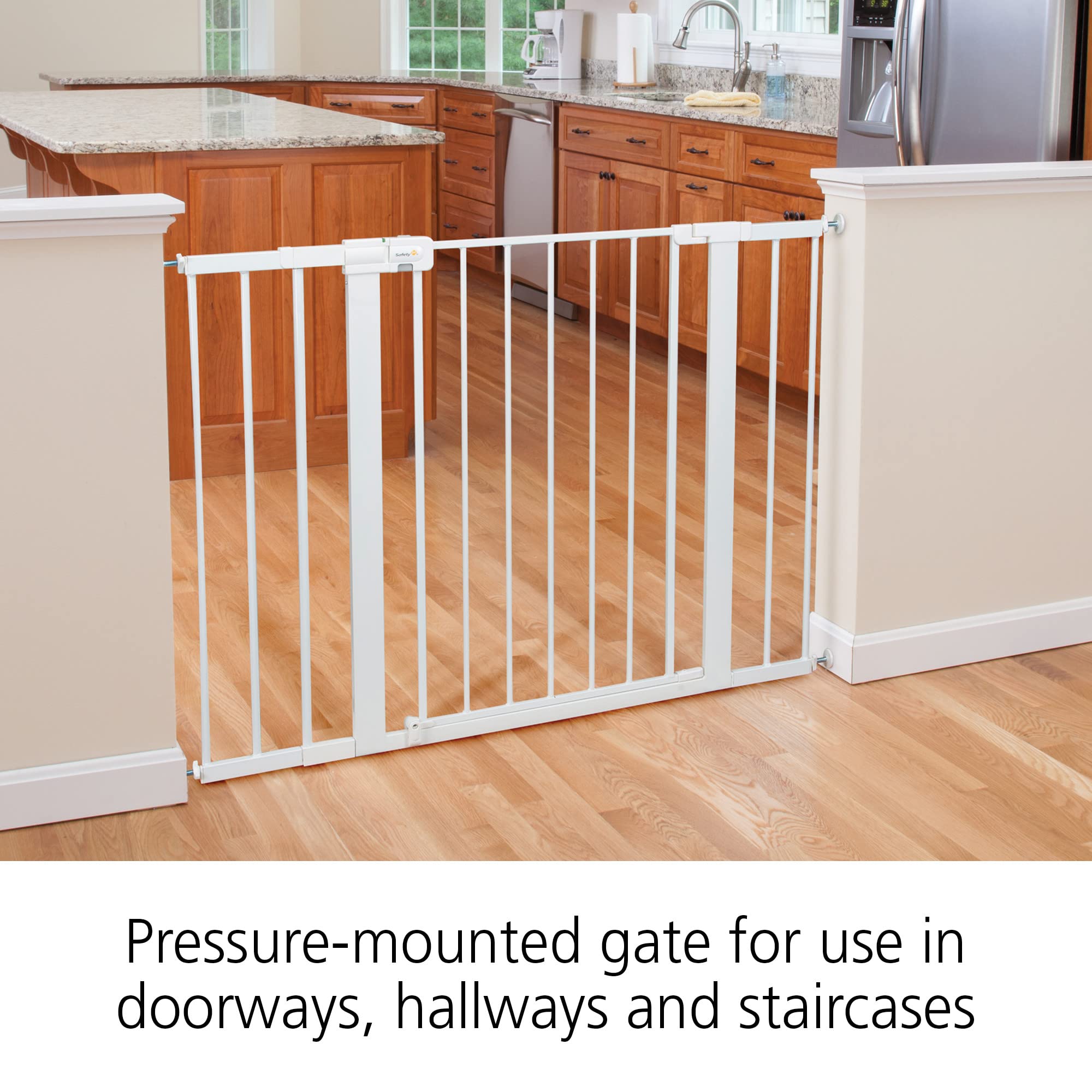 Safety 1st Extra Wide Baby Gate with Door: Premium Child Safety Gate, Extra Tall Baby Gate, Easy Installation, 36'' Tall & Wide,