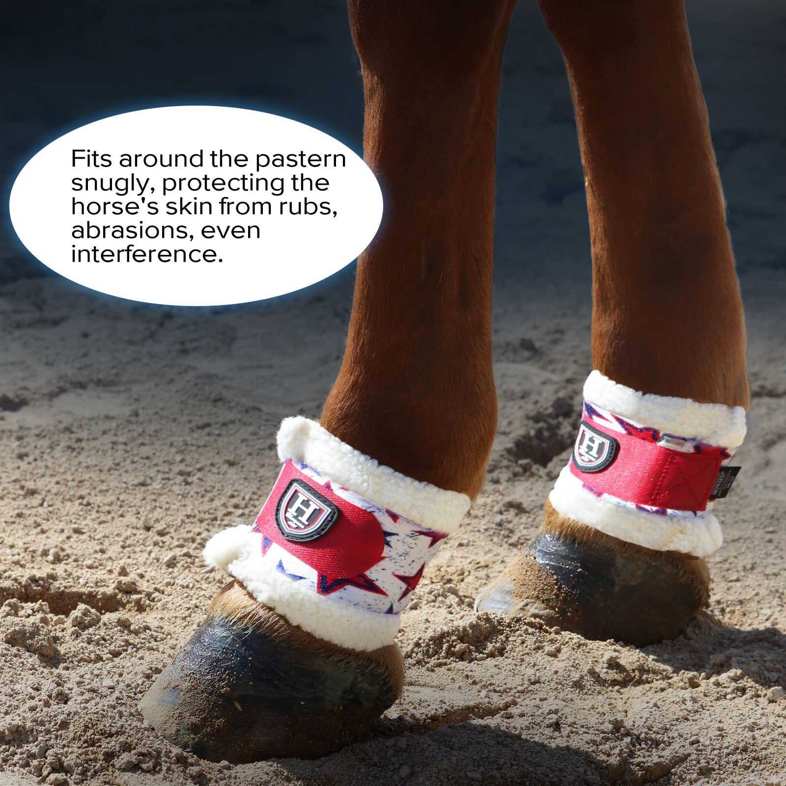 Harrison Howard Essential Premium Horse Pastern Wraps with Berber Fleece Lining Shock Absorbing Unhindered Movements, Sold in Pa