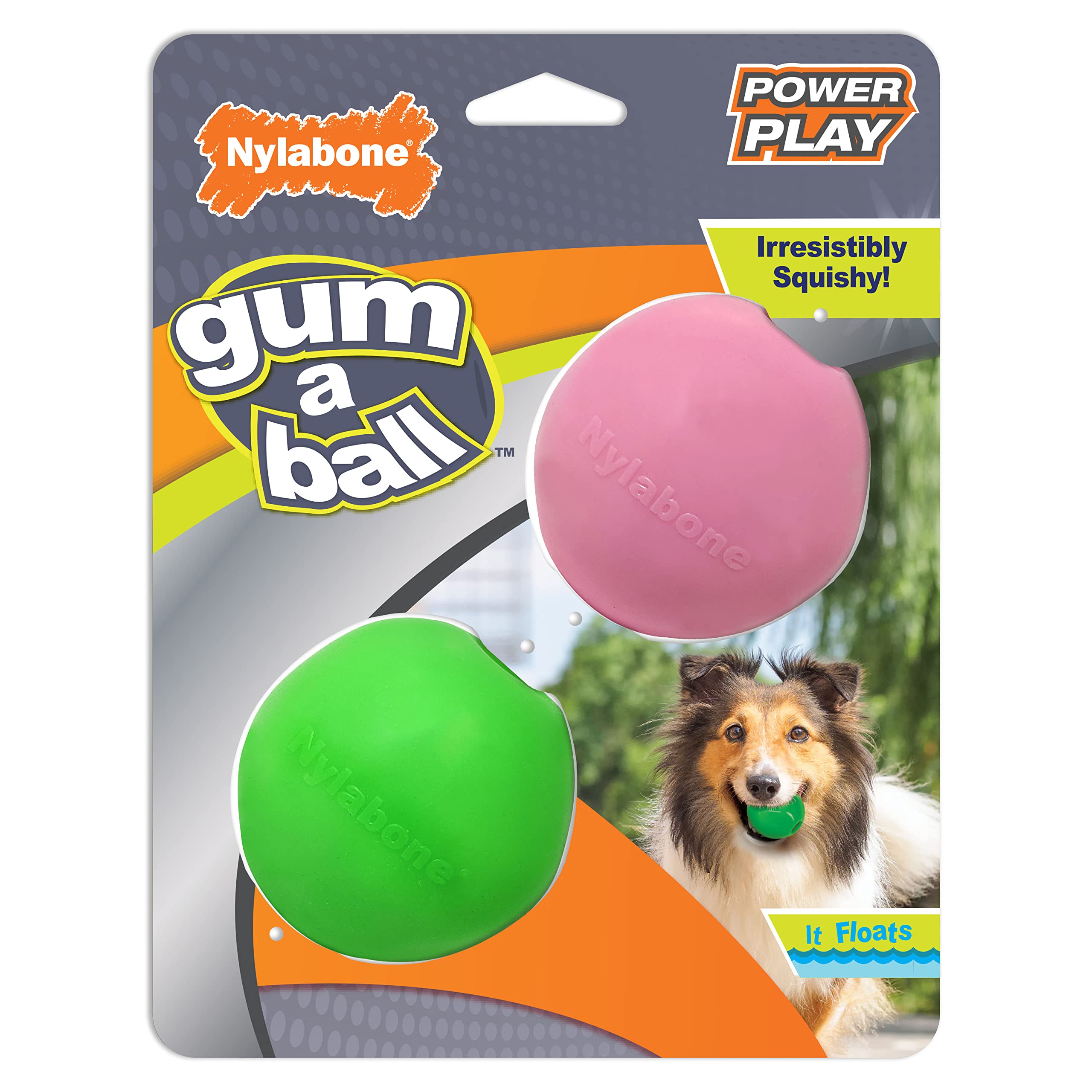Nylabone Power Play GumaBall Toy for Dogs One Size (2 Count)