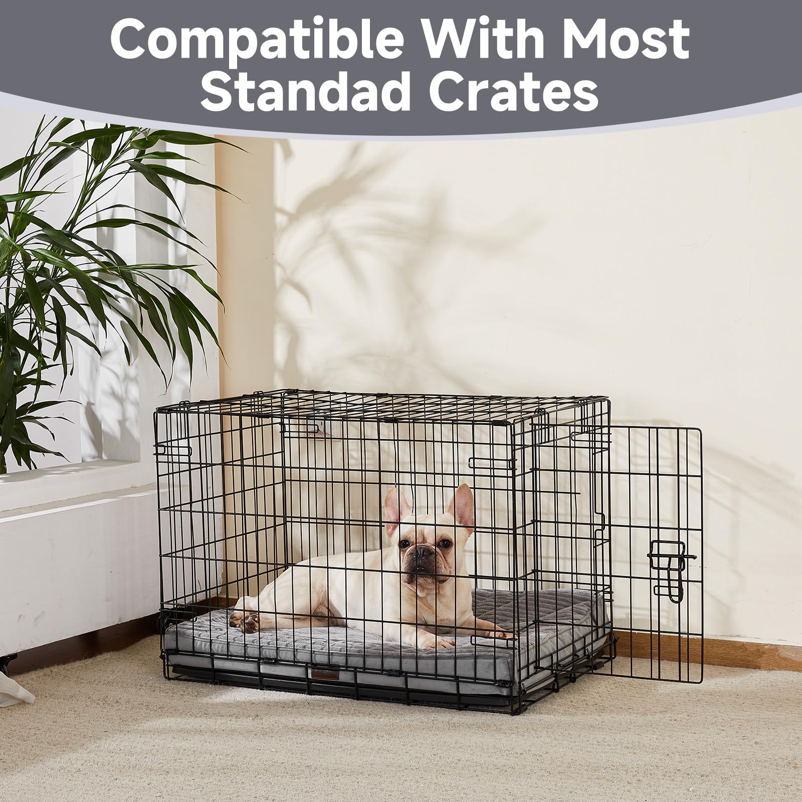 Ohgeni Orthopedic Waterproof & Machine Washable Dog Bed For Small Medium Pets, Suitable For Crates, 25D Egg Crate Foam, Non-Slip