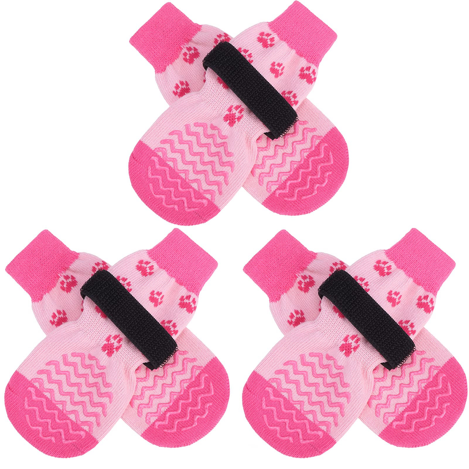 Expawlorer 3 Pairs Anti-Slip Dog Socks - Double Side Large Coverage Non-Slip That Works Even When Twisted, Soft Paw Protector, Prevents Licking, Slipping, Better Control For Indoor On Wooden Floor