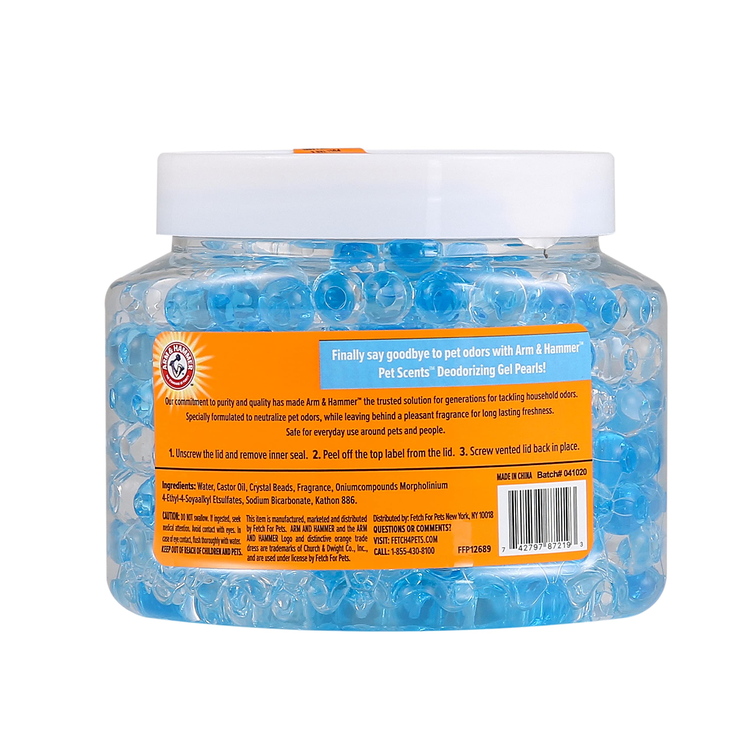 Arm & Hammer Air Care Pet Scents Deodorizing Gel Beads In Lavender Fields | 12 Oz Pet Odor Neutralizing Gel Beads With Baking Soda | Air Freshener Beads For Pet Odor Elimination