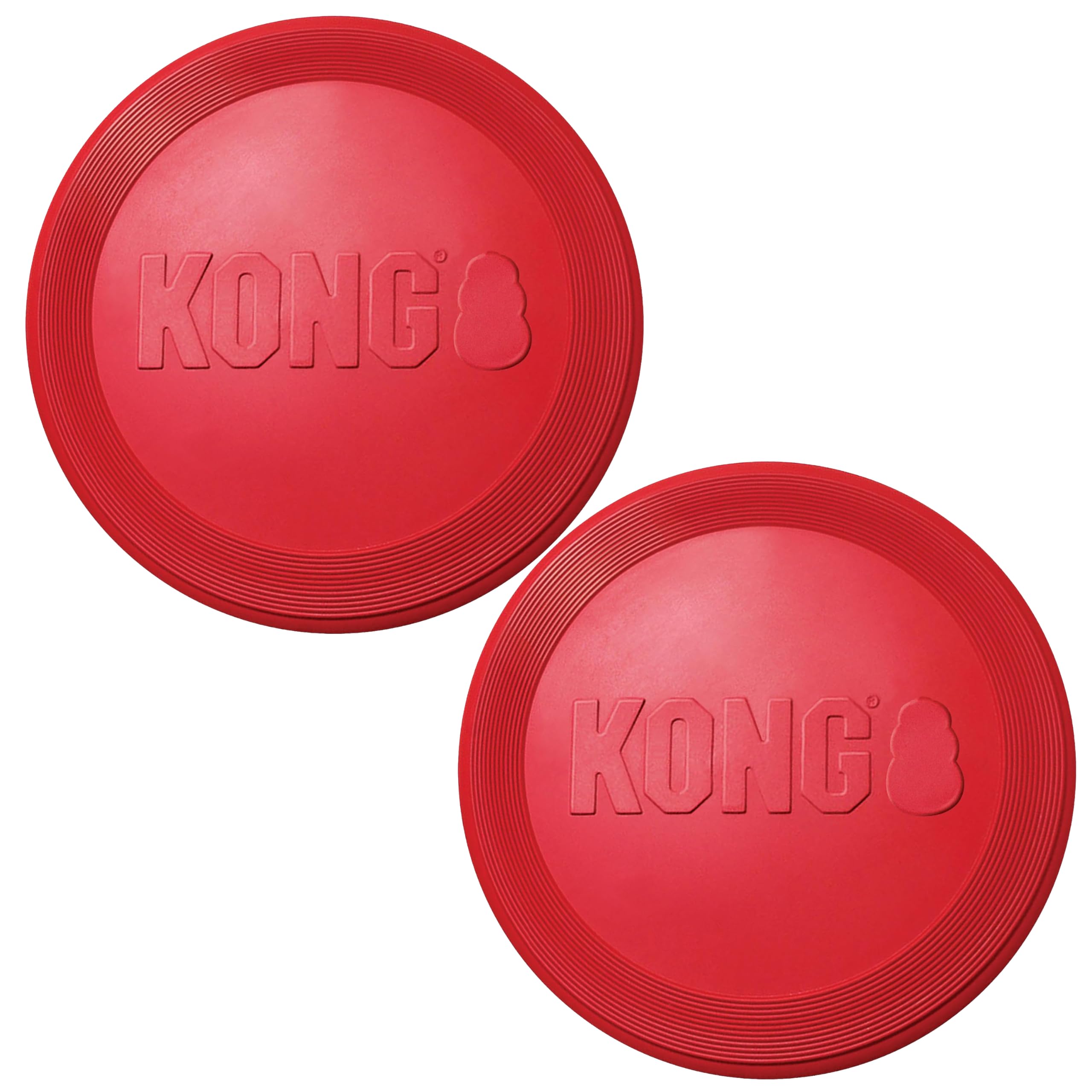 KONG Flyer - Durable Dog Toy for Outdoor Playtime - Natural Rubber Flying Disc, Dog Toy for Fetch - Safer Disc for Healthy Activ