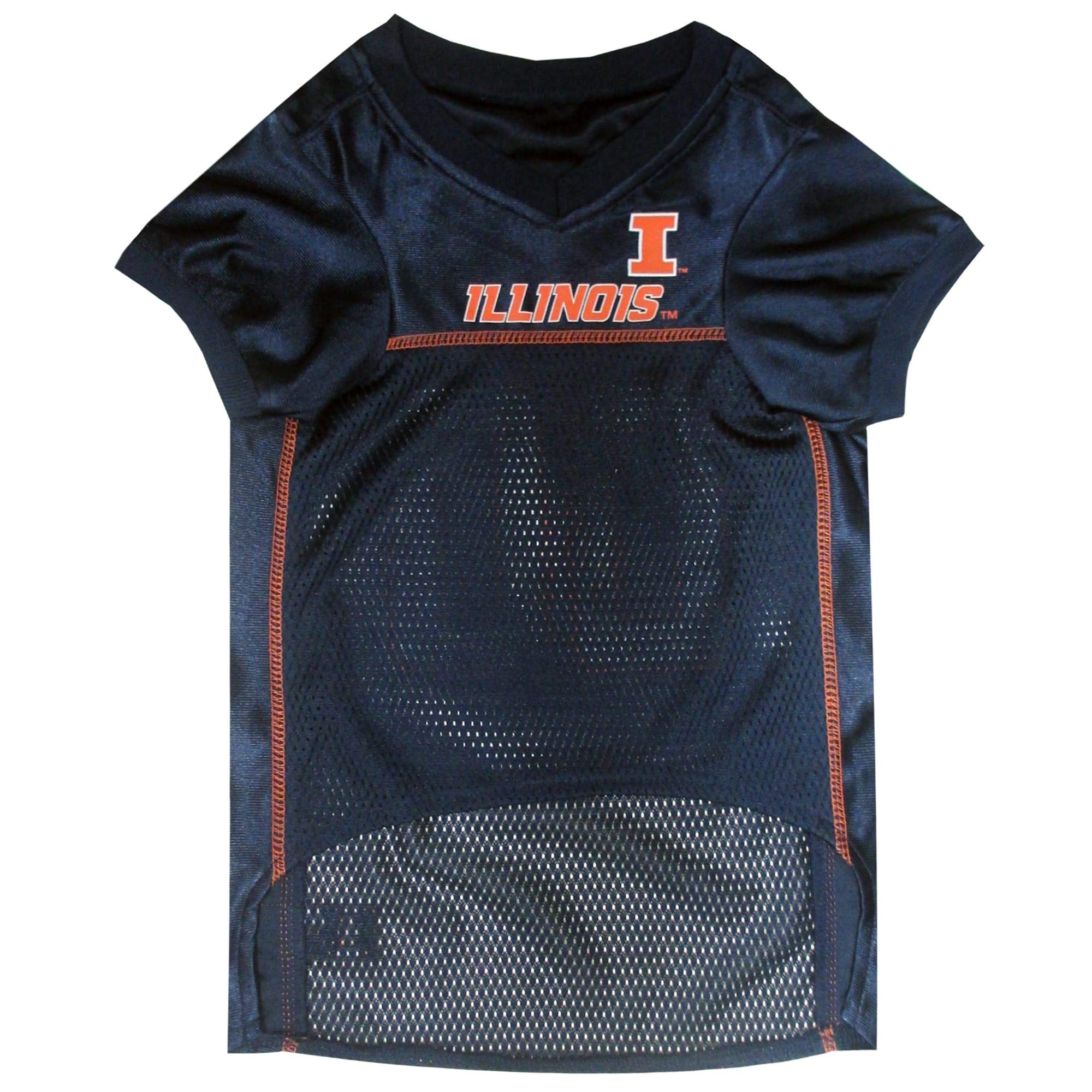 Pets First NCAA College Illinois Fighting Illini Mesh Jersey for Dogs & Cats, XX-Large. Licensed Dog Jersey with Your Favorite F