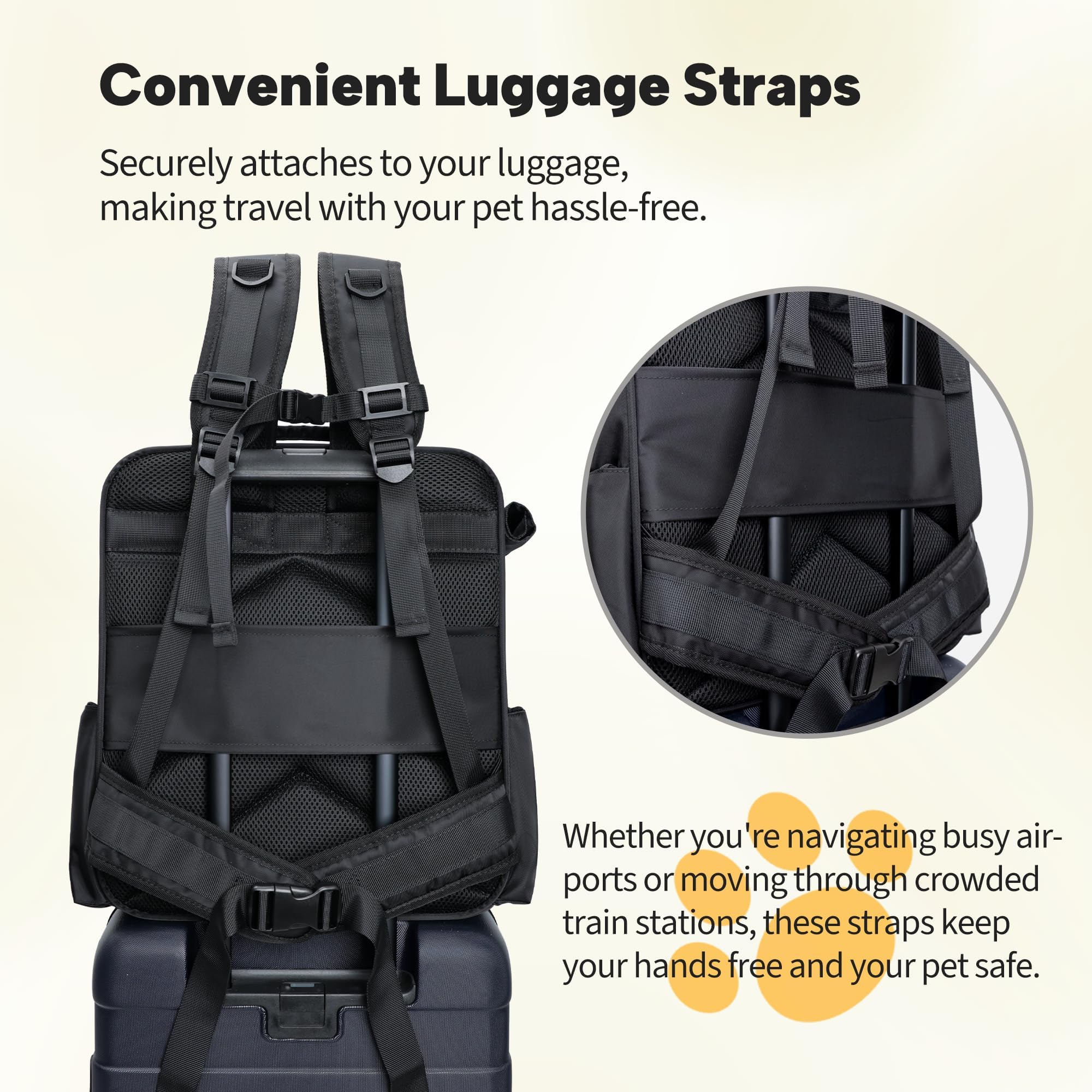 Expandable Pet Carrier Backpack For Cats And Dogs - Tsa Airline Approved, 16'X14'X10' Cat Dog Backpack Carrier With Detachabl