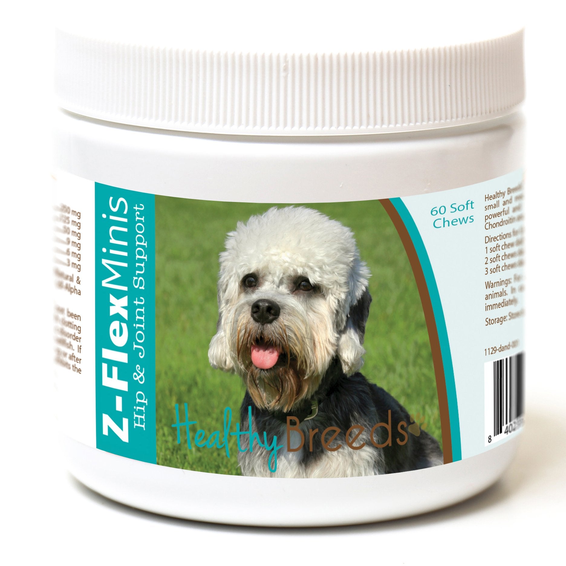 Healthy Breeds Dandie Dinmont Terrier Z-Flex Minis Hip and Joint Support Soft Chews 60 Count