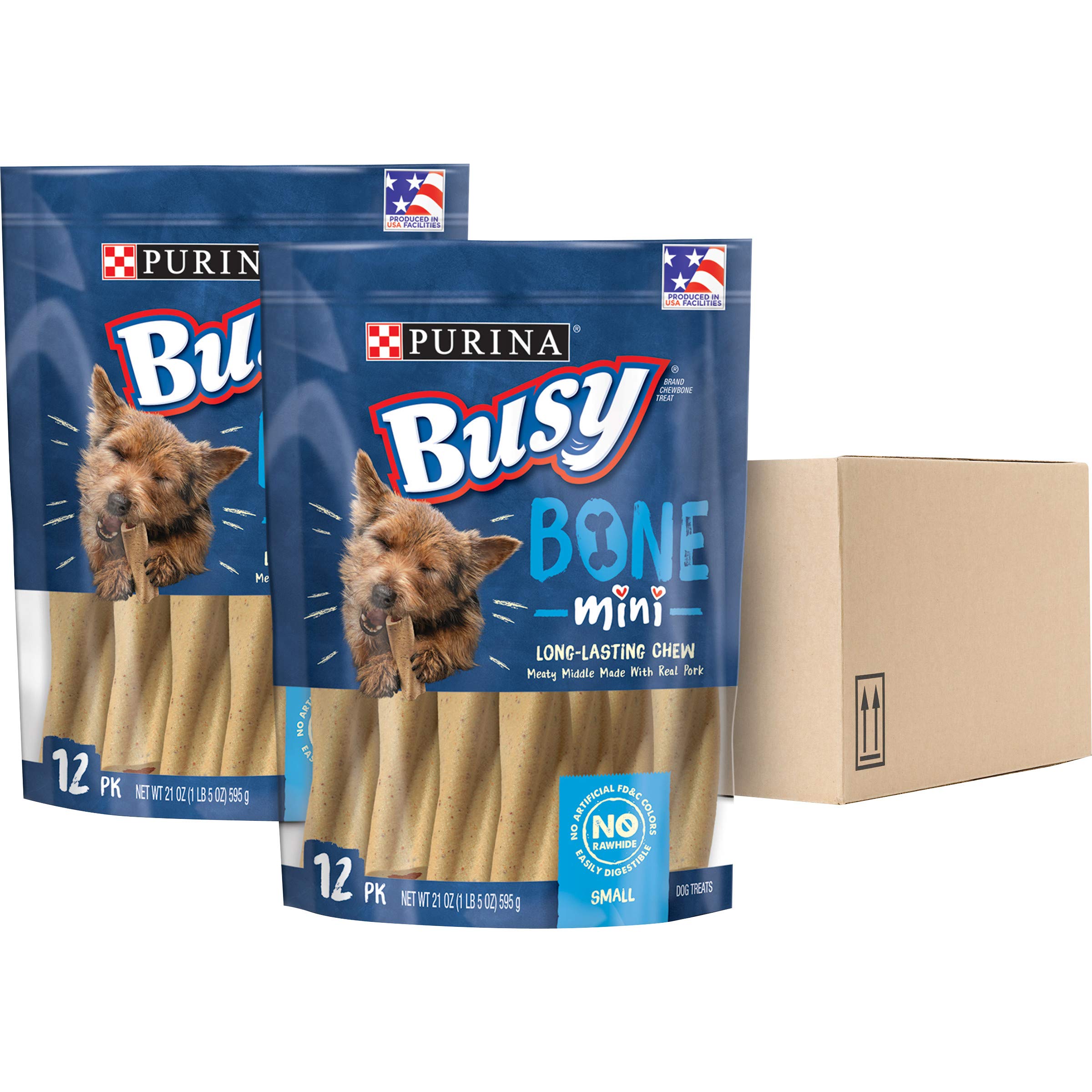 Purina Busy Made in USA Facilities Small Breed Dog Bones, Mini - (Pack of 2) 12 ct. Pouches