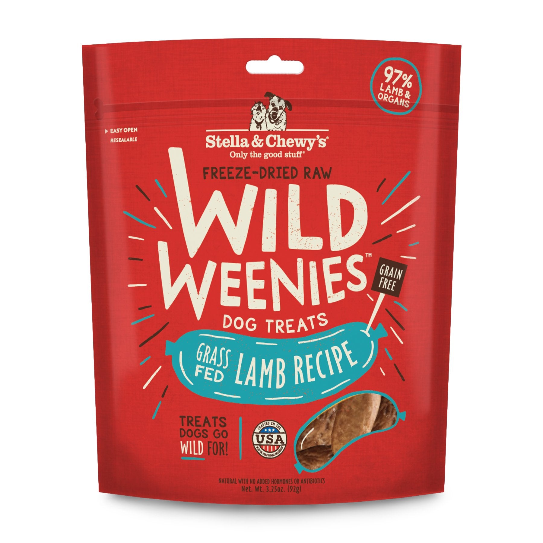 Stella and Chewys Dog Freeze Dried Weenie Lamb 3.25 Oz.