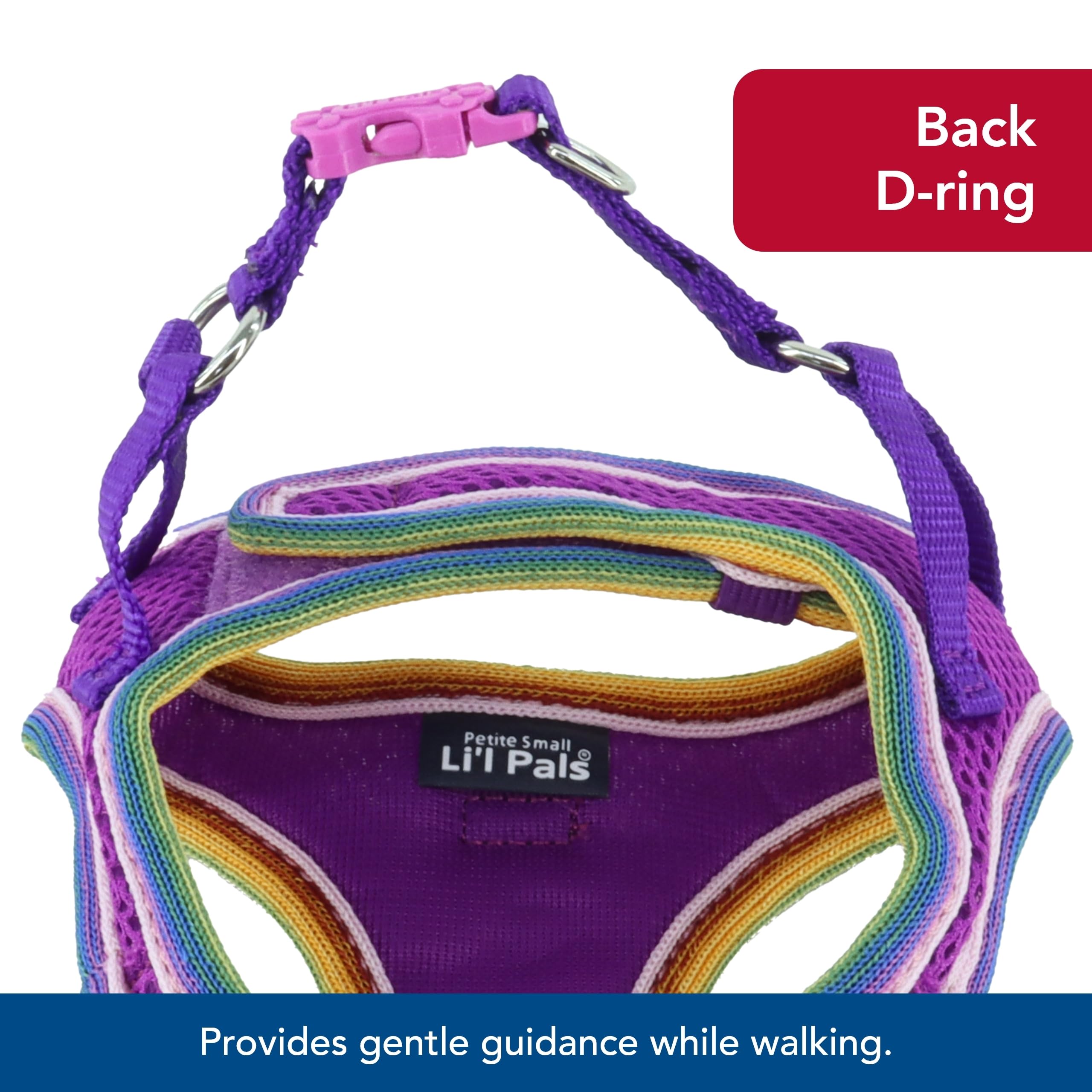 Coastal Pet Li'L Pals Comfort Mesh Dog Harness - No-Pull Step-In Dog Harness For Small Dogs & Puppies - Dog Cooling Vest - Orchid - 3/8' X 10'-12'