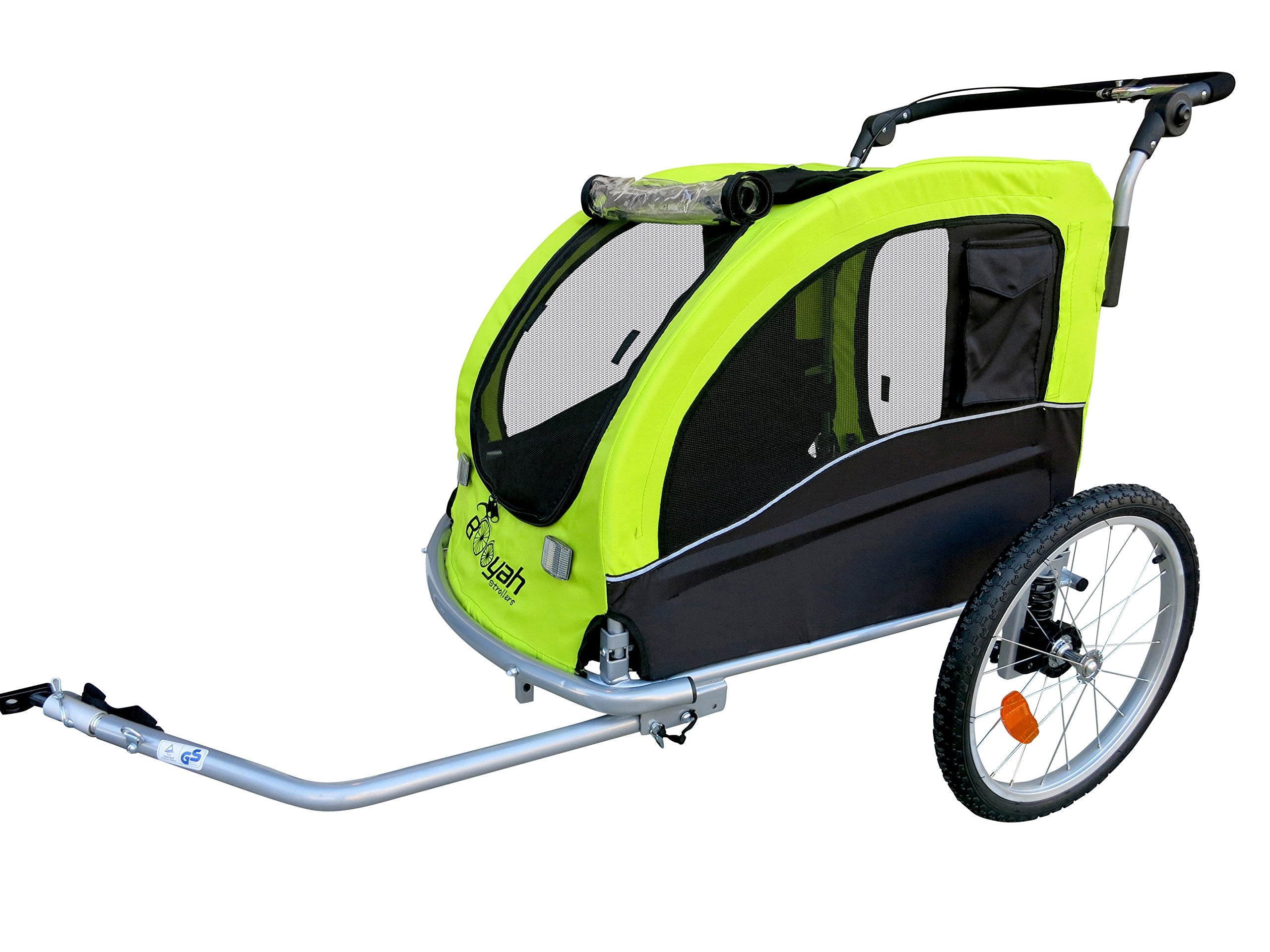 Booyah Large Pet Trailer Pet Bike Trailer & Jogger With Shocks - Blue