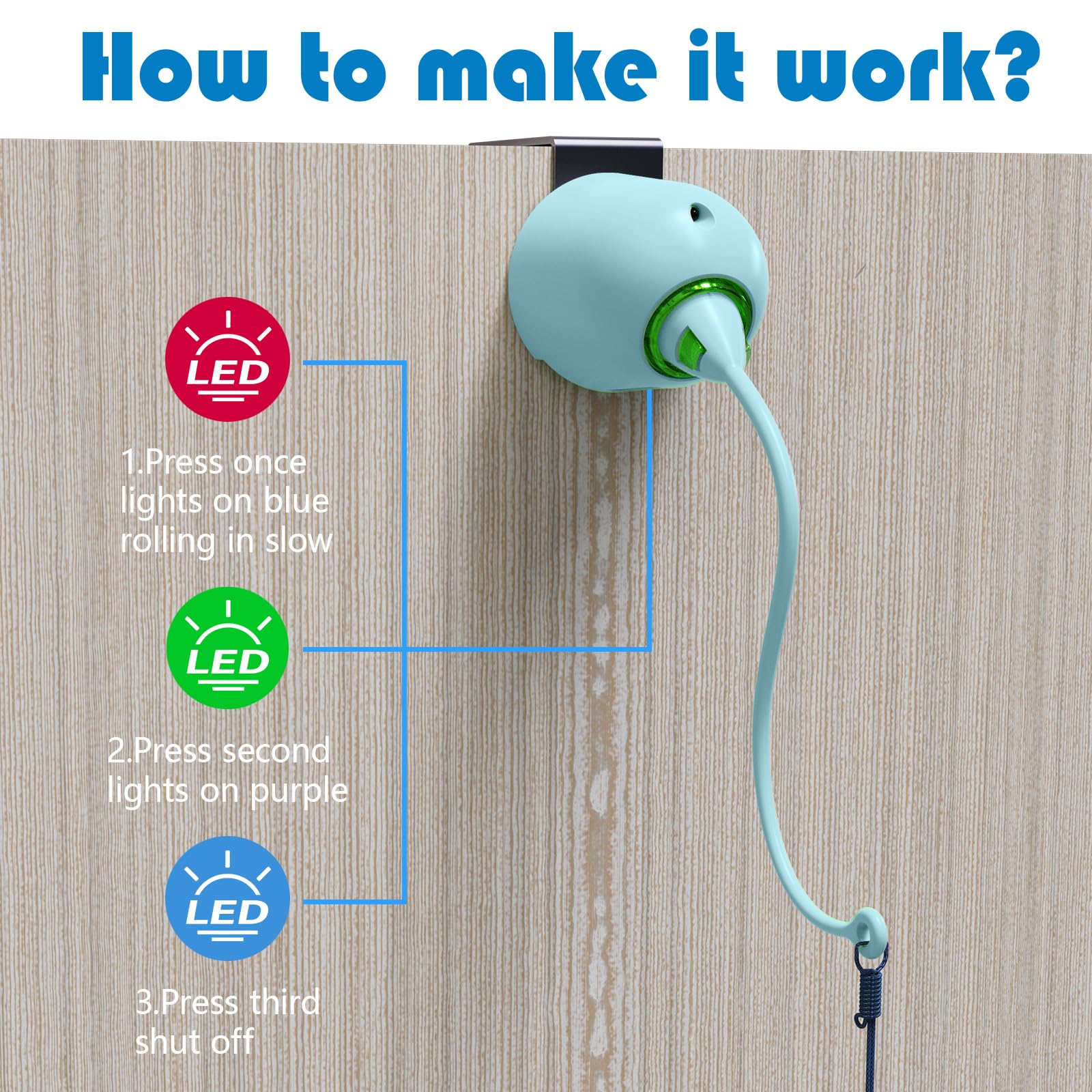 Scsuupoee Cat Toys Interactive For Indoor, Cats Toy Hanging Door Electric For Bored,Feathers Toy Kitten Rechargeable Door Hangin