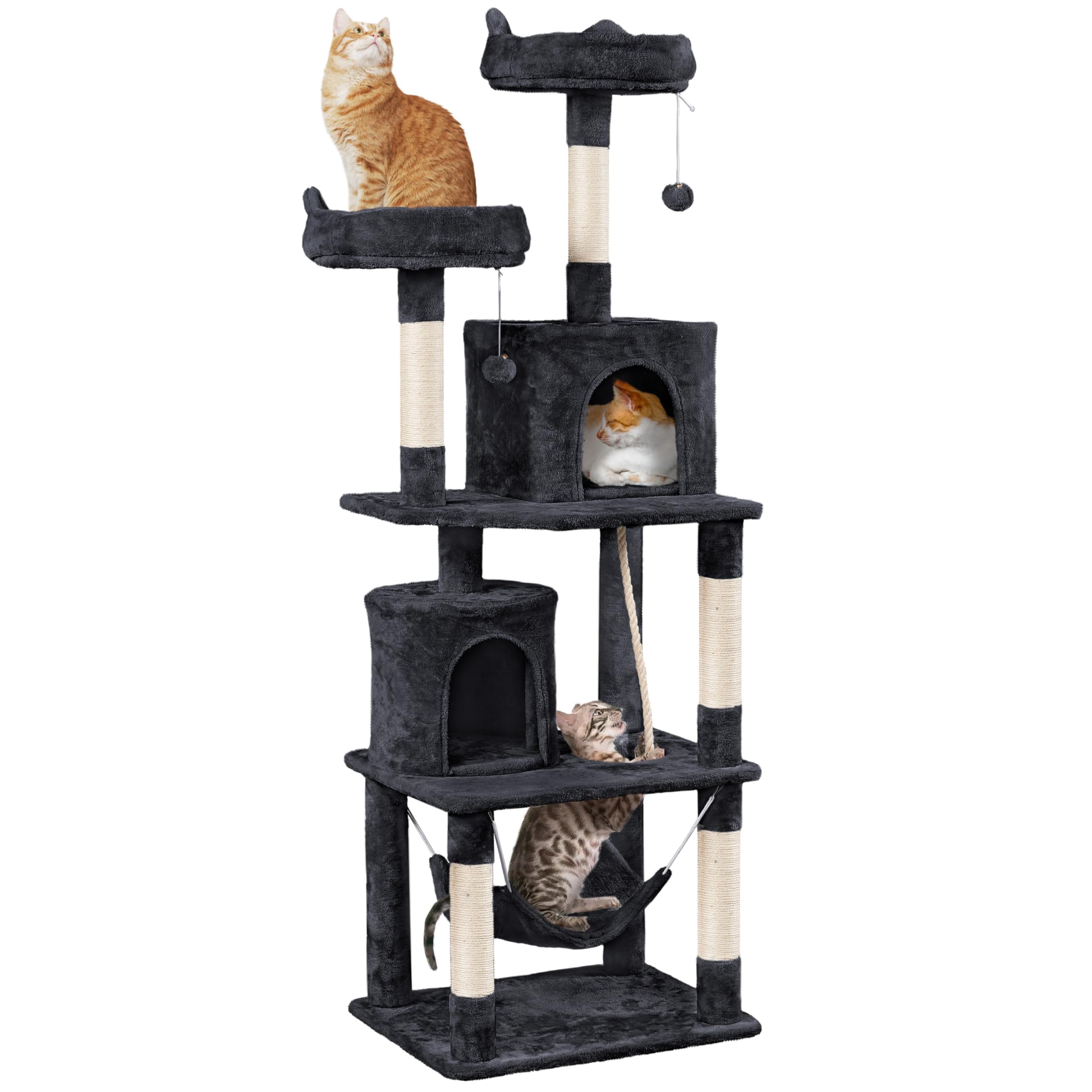 Yaheetech Cat Tree, 70.5In Climbing Tower For Indoor Cats, Multi-Level Kitten Condo With Scratching Post, Pet Activity Center W/