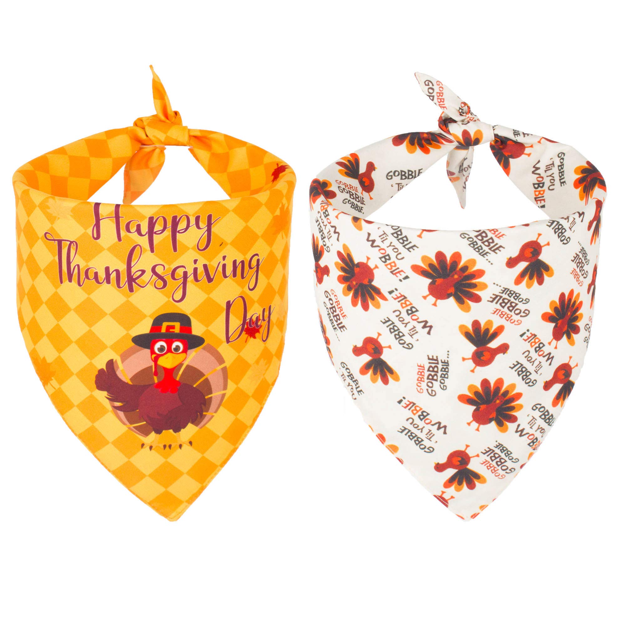 Adoggygo Thanksgiving Dog Bandana Fall Autumn Pet Bandana Reversible Triangle Bibs Scarf Accessories For Large And Extra Large D