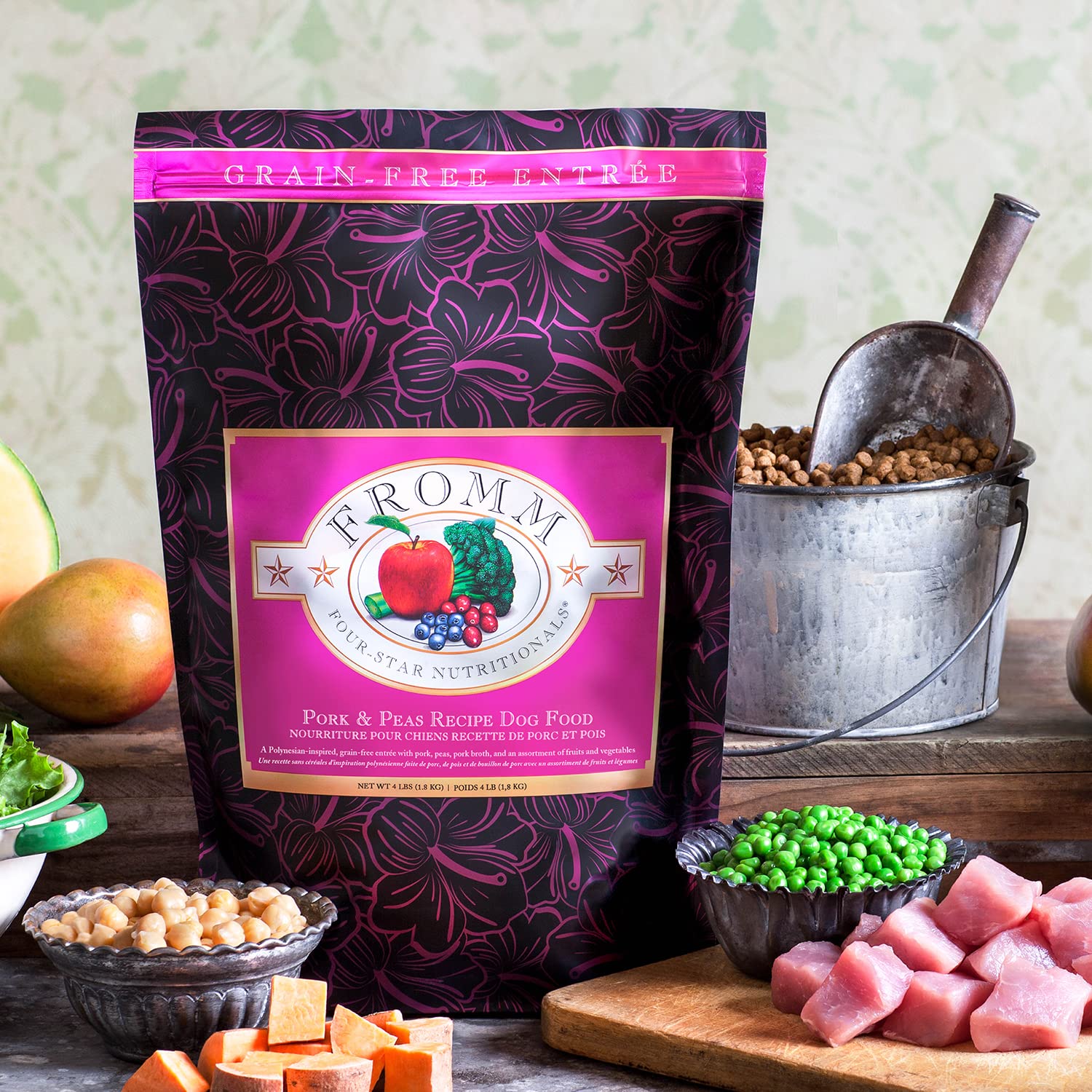 Fromm Four-Star Nutritionals Pork & Peas Dog Food - Premium Dry Dog Food - Pork Recipe - 12 lb