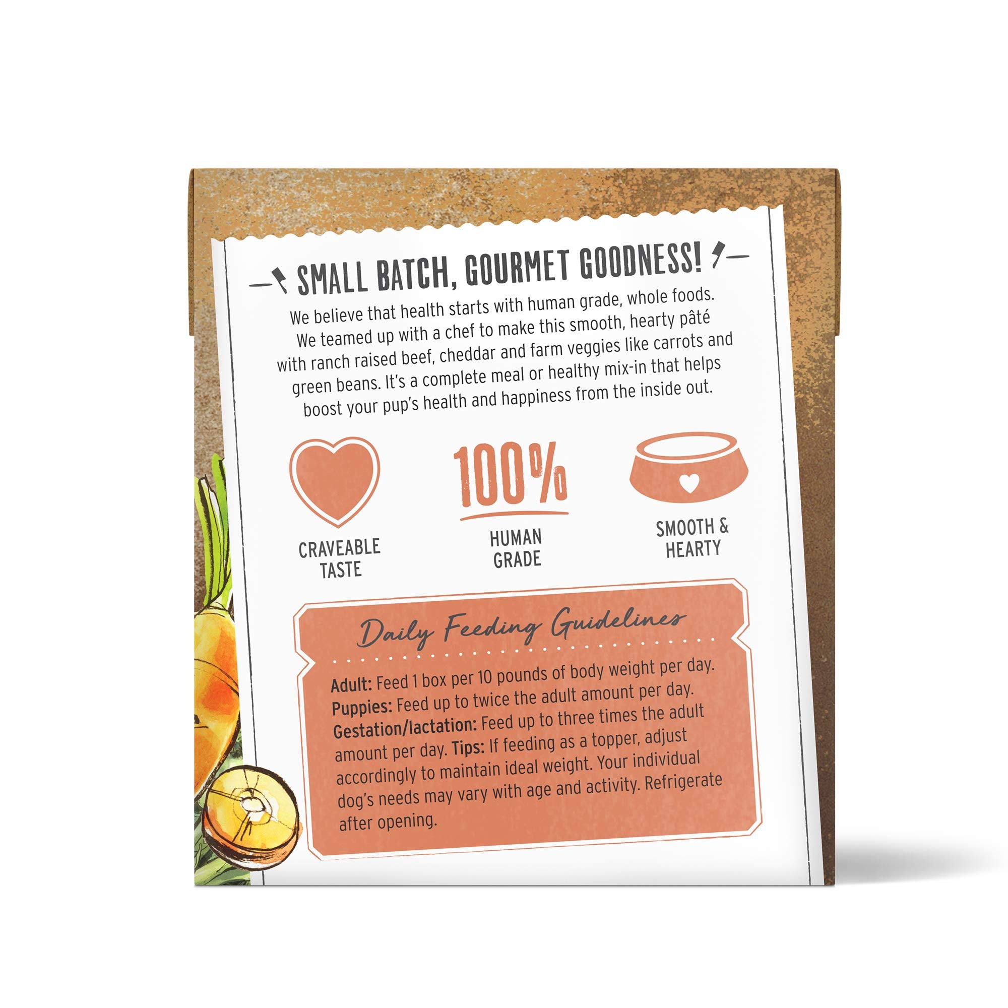 The Honest Kitchen Butcher Block Pt  : Beef, Cheddar & Farm Veggies Wet Dog Food, 10.5 oz (Pack of 6)