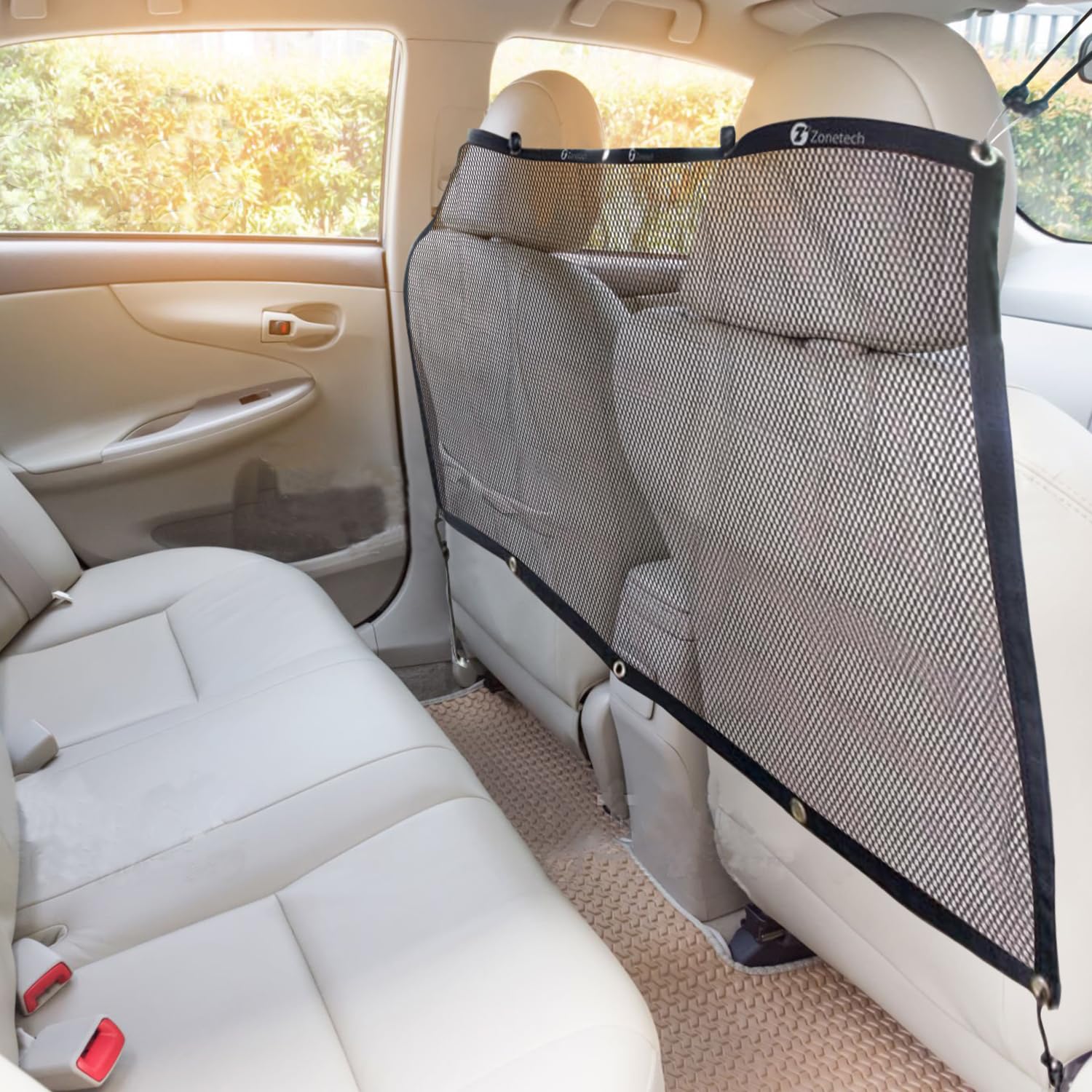 Zone Tech Back Seat Car Pet Mesh Net Cage Barrier (Medium)