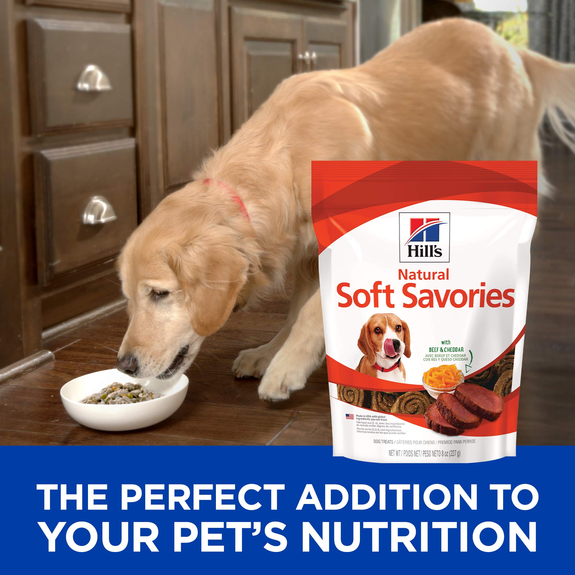 Hills Natural Soft Savories, All Life Stages, Great Taste, Dog Treats, Beef & Cheddar, 8 oz Bag