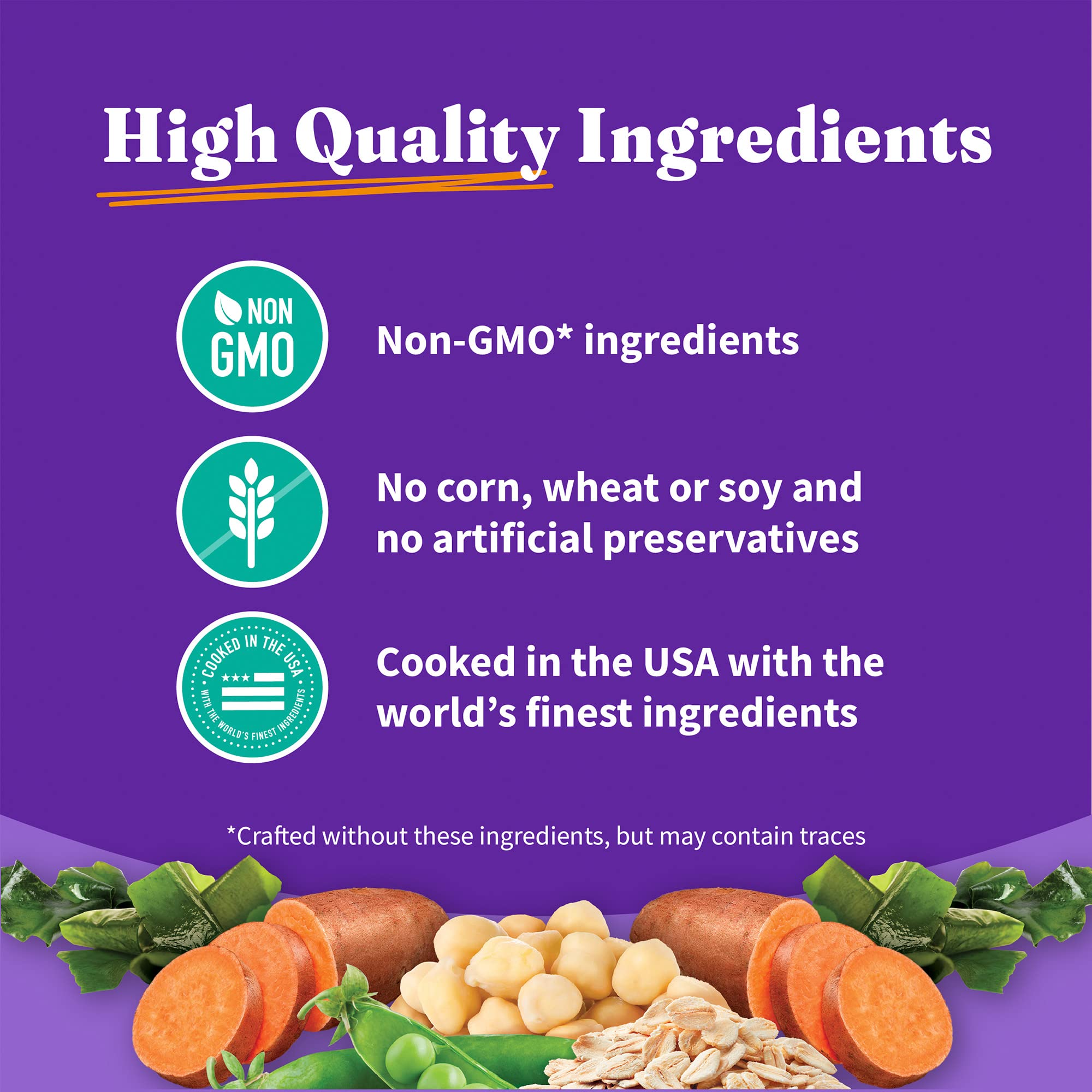 Halo Purely For Pets Vegan Dry Dog Food, Plant-Based Recipe with Kelp, 21-lb Bag, Complete Digestive Health, Adult Formula