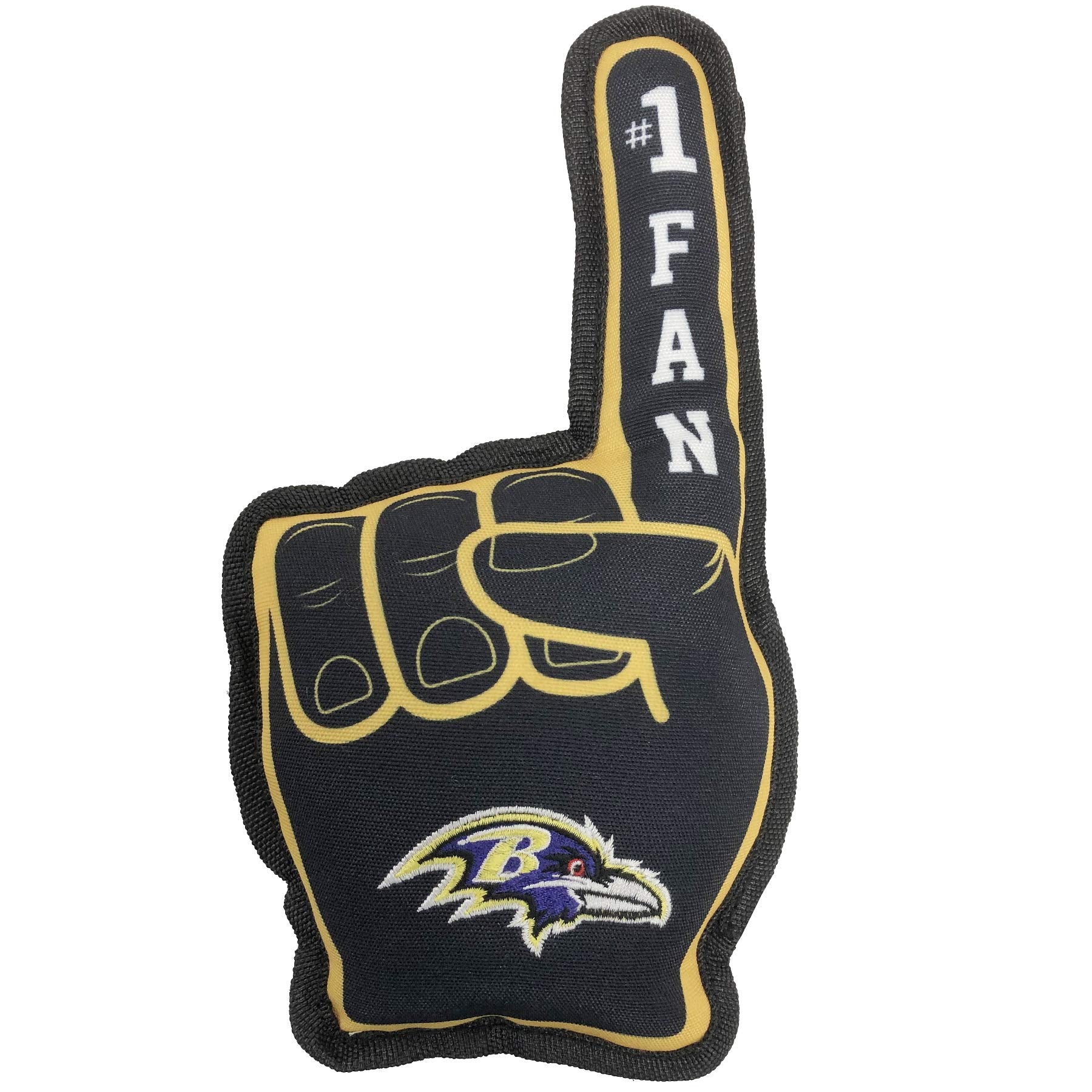 Nfl Baltimore Ravens #1 Fan Toy For Dogs & Cats. Best Tough Pet Toy With Inner Squeaker
