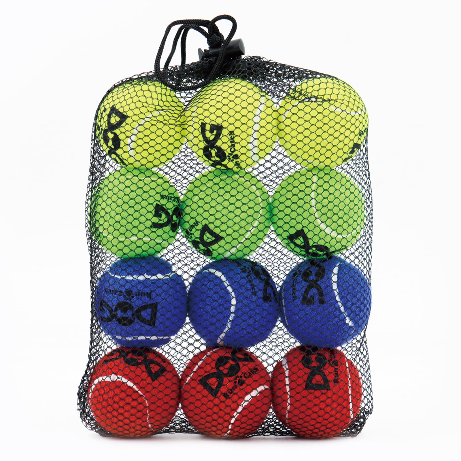 Insum Dog Tennis Balls - 12 Pack 2.0'' Durable Non-Toxic Interactive Pet Toy Balls With Mesh Bag, Sgs Certified, Multi-Color Dogs Fetch Toys For Training & Outdoor Play, Medium/Small Breeds